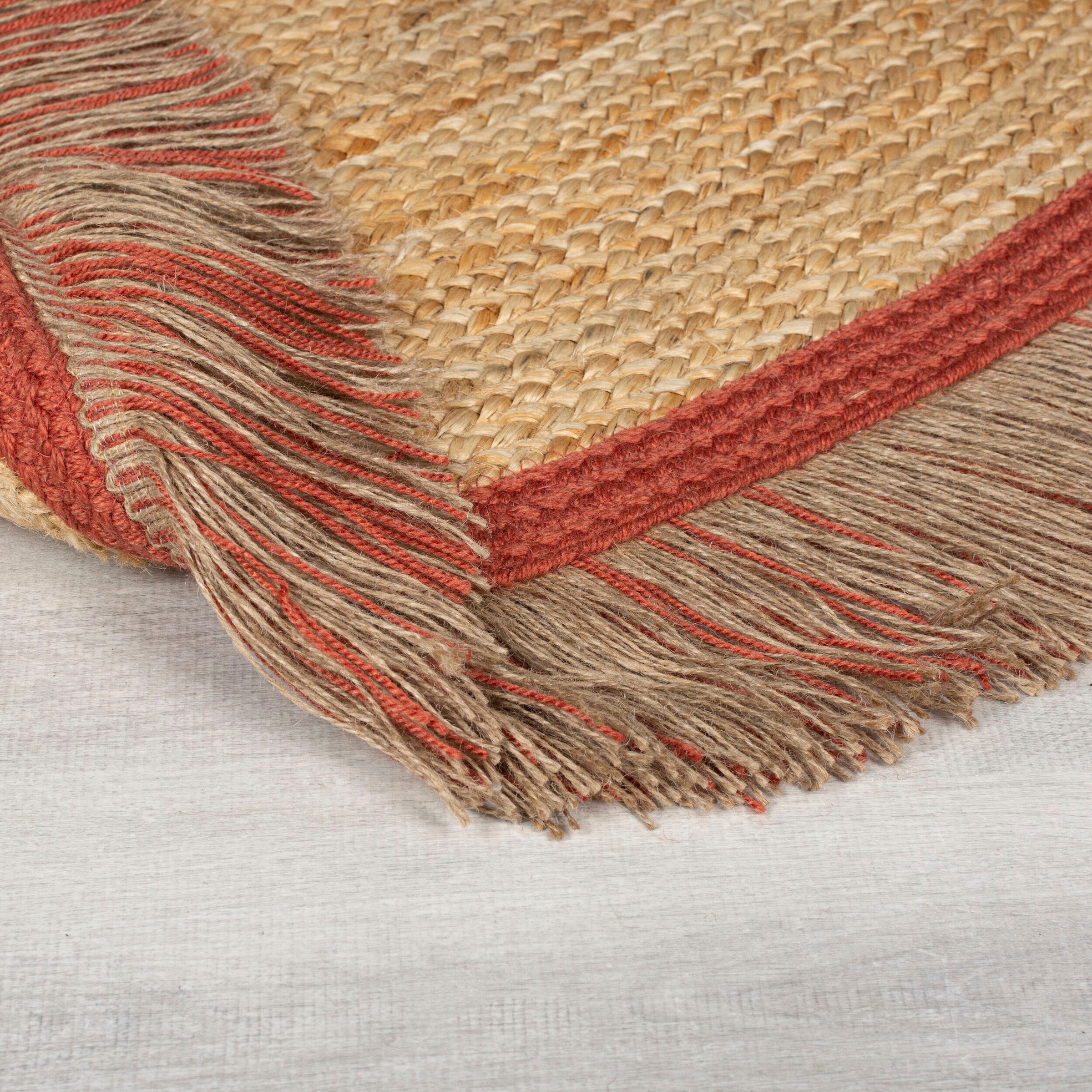 FLAIR RUGS Teppich »KAHANA«, rund, 2 mm Höhe, Handgemacht
