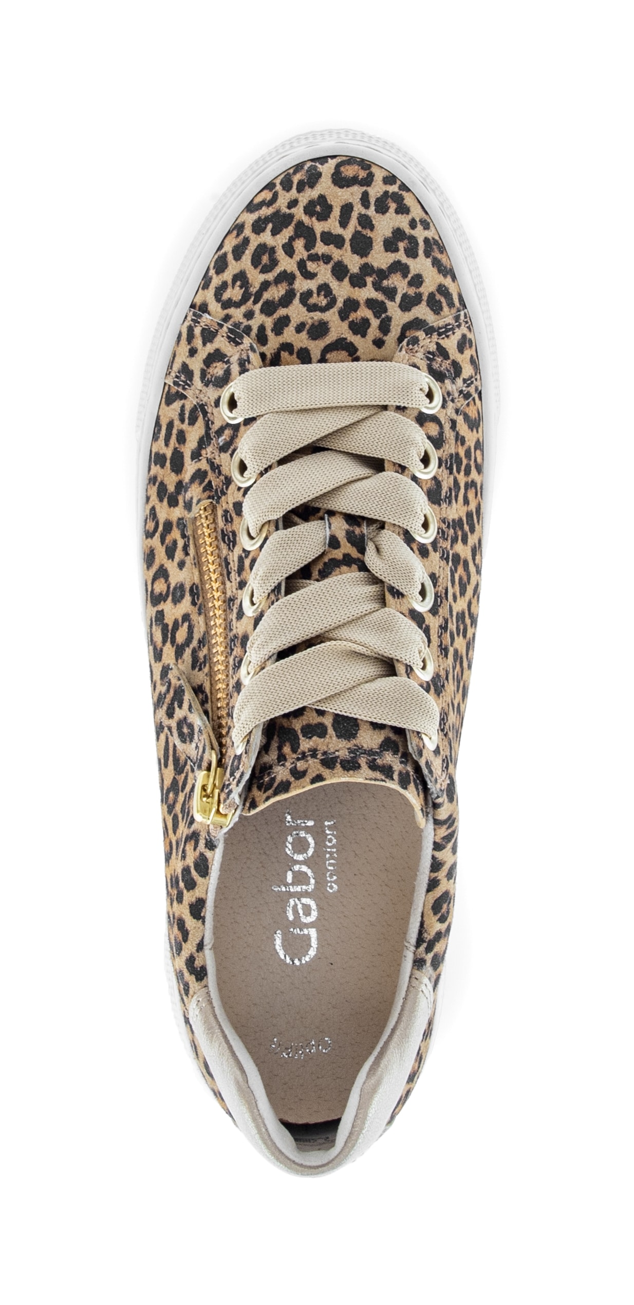 Gabor Plateausneaker  , Freizeitschuh, Halbschuh, Schnürer mit Außenreißverschluss, G-Weite