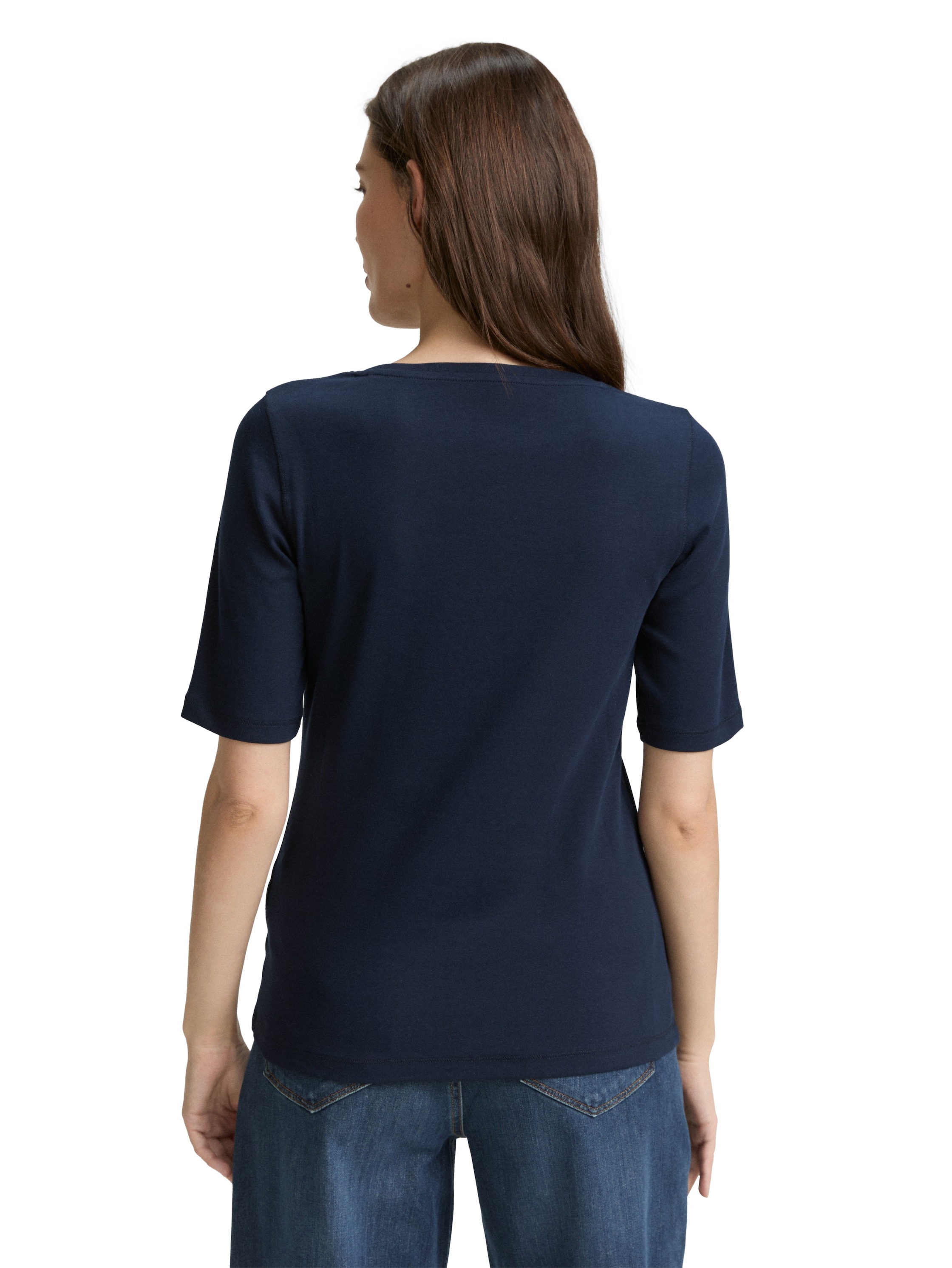 TOM TAILOR T-Shirt, mit großem Rundhalsausschnitt günstig online kaufen
