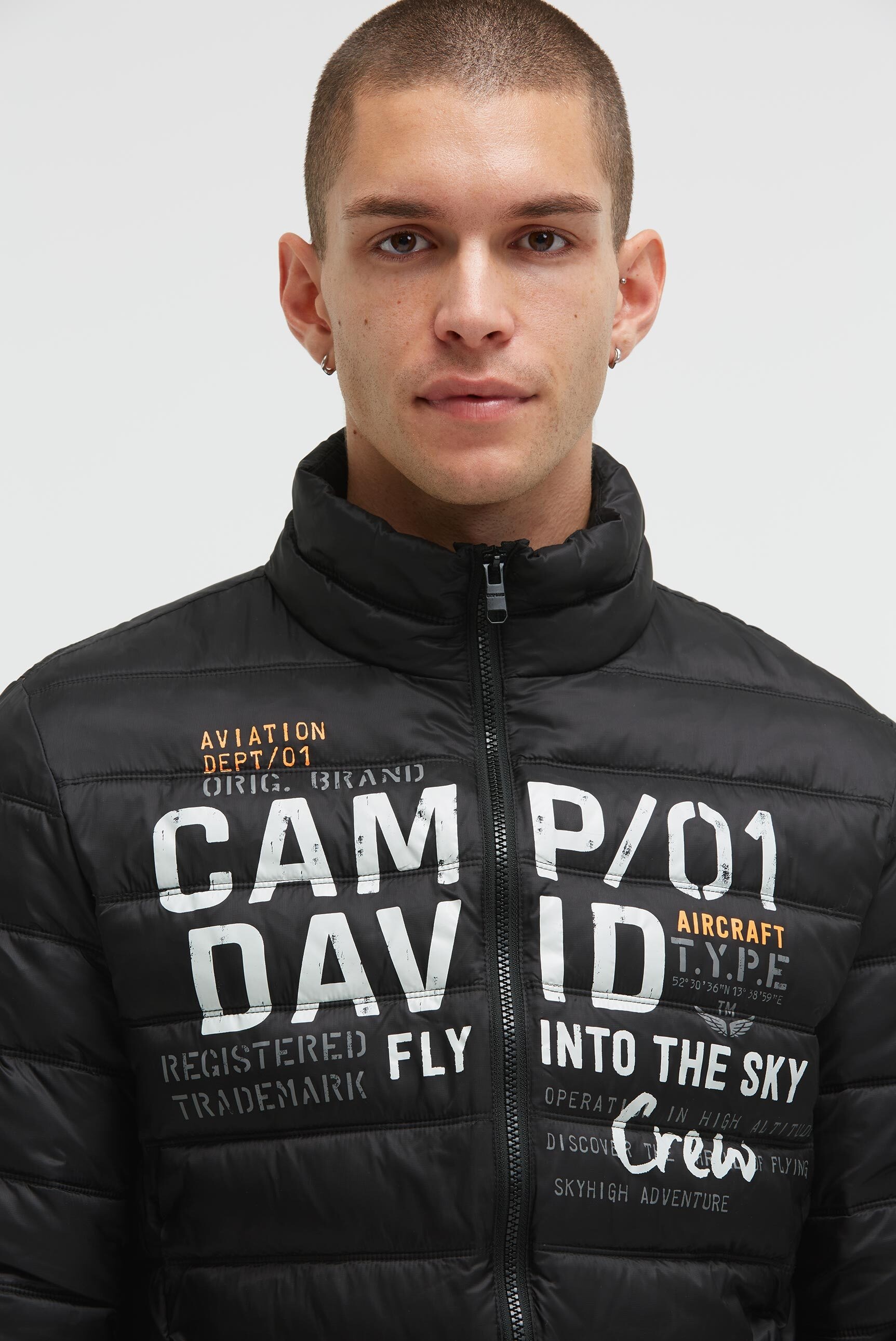 CAMP DAVID Outdoorjacke ohne Kapuze mit elastischem Saumabschluss