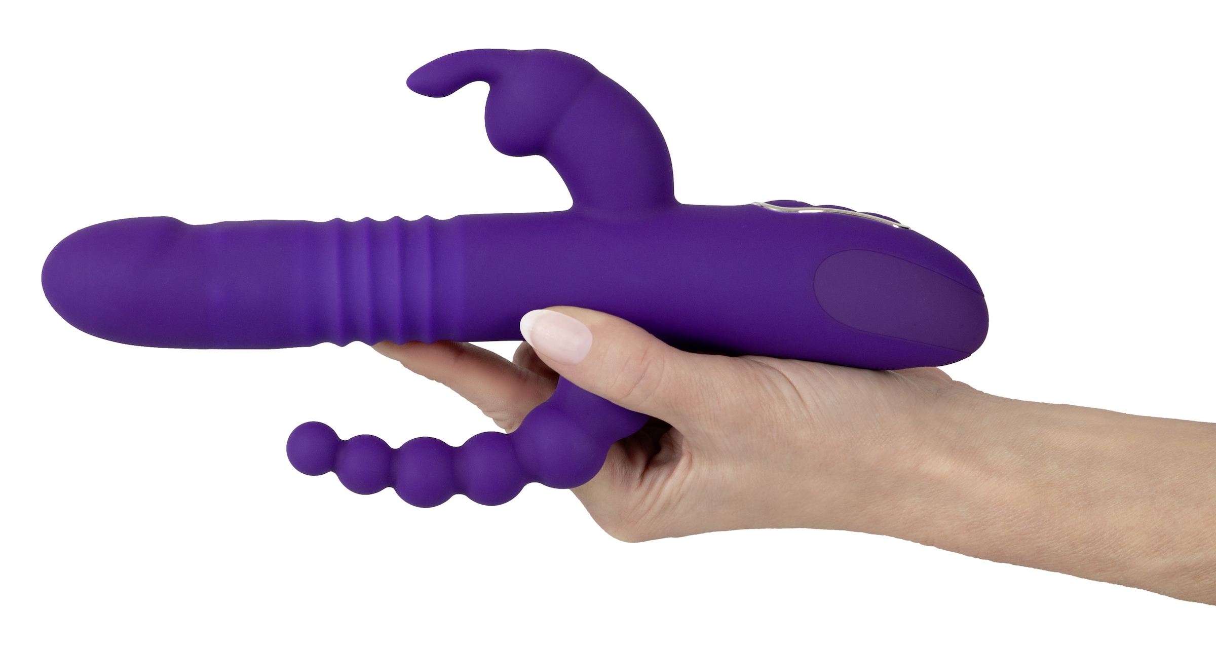 Sweet Smile Vibrator »Vib mit Stoßfunktion und Klitorisreizer Thrusting Pearl Triple«