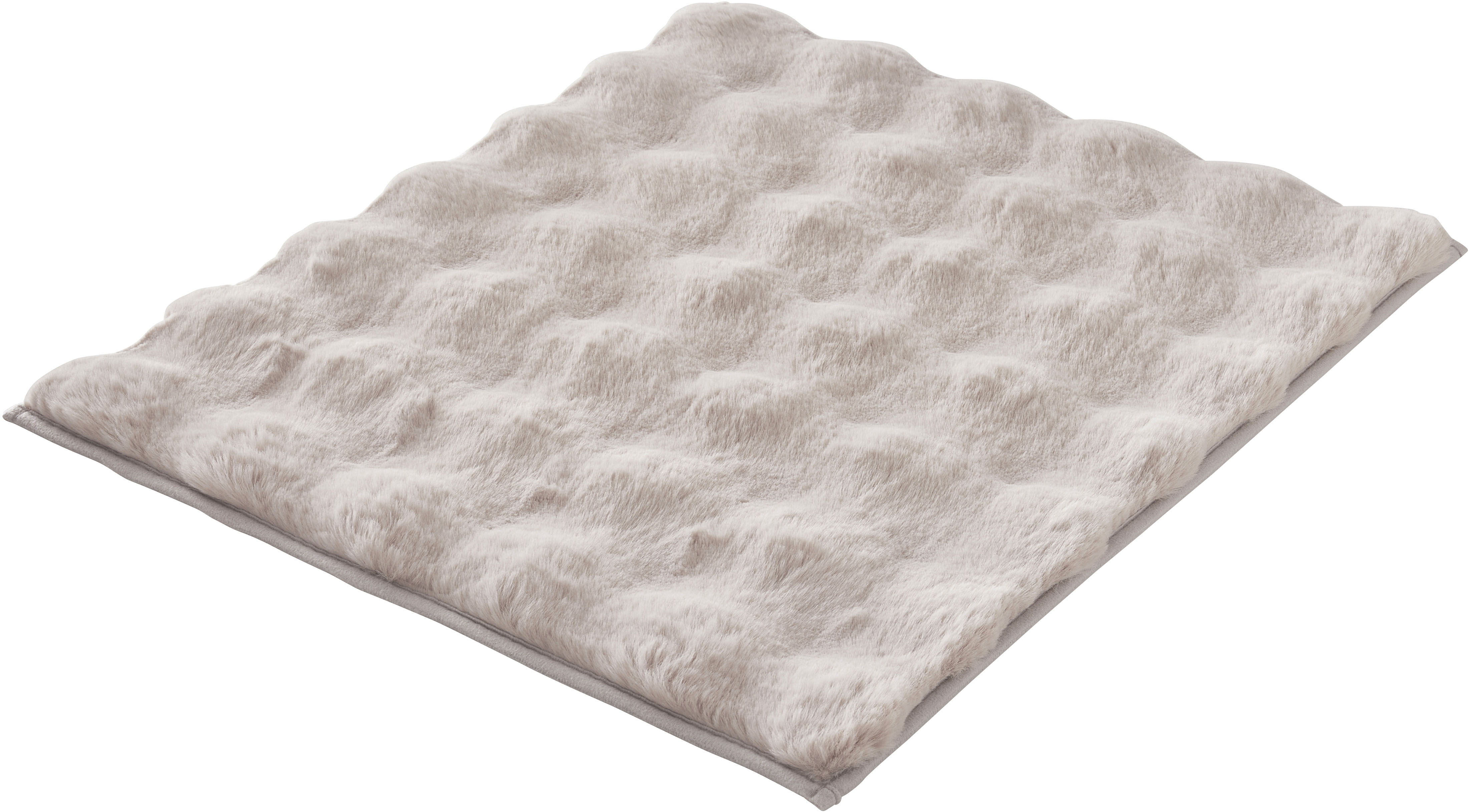 Kleine Wolke Badematte "Cloud, Badvorleger, Badezimmer Teppich" Höhe 28 mm rutschhemmend beschichtet fußbodenheizungsgeeignet Badteppich, Uni Farben, Hoch-Tief Effekt, besonders weich
