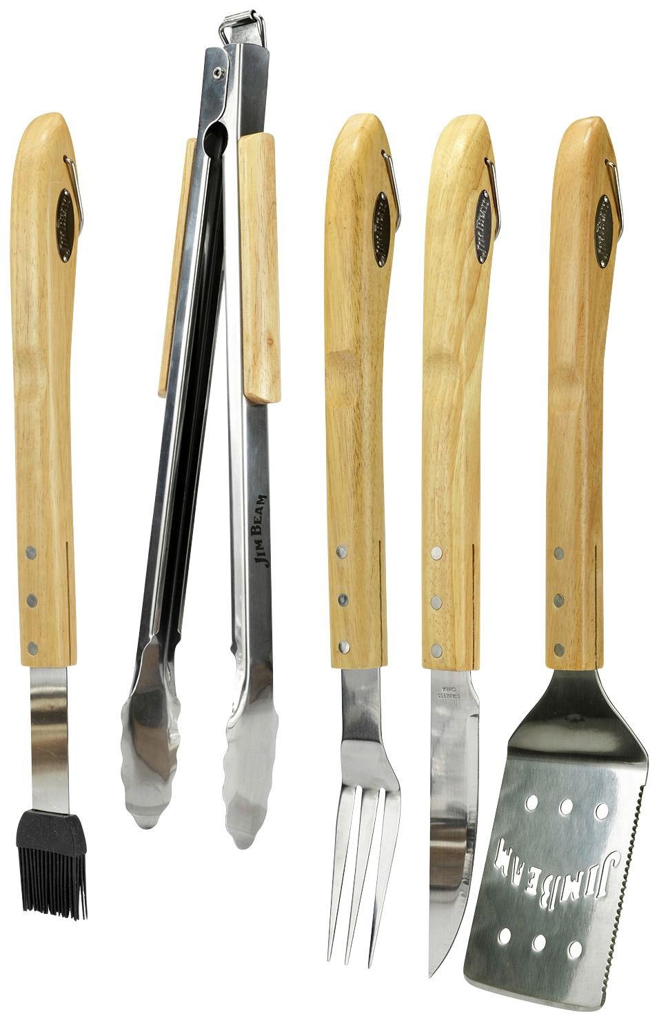 Jim Beam BBQ Grillbesteck-Set (5 tlg.) Geschenkset