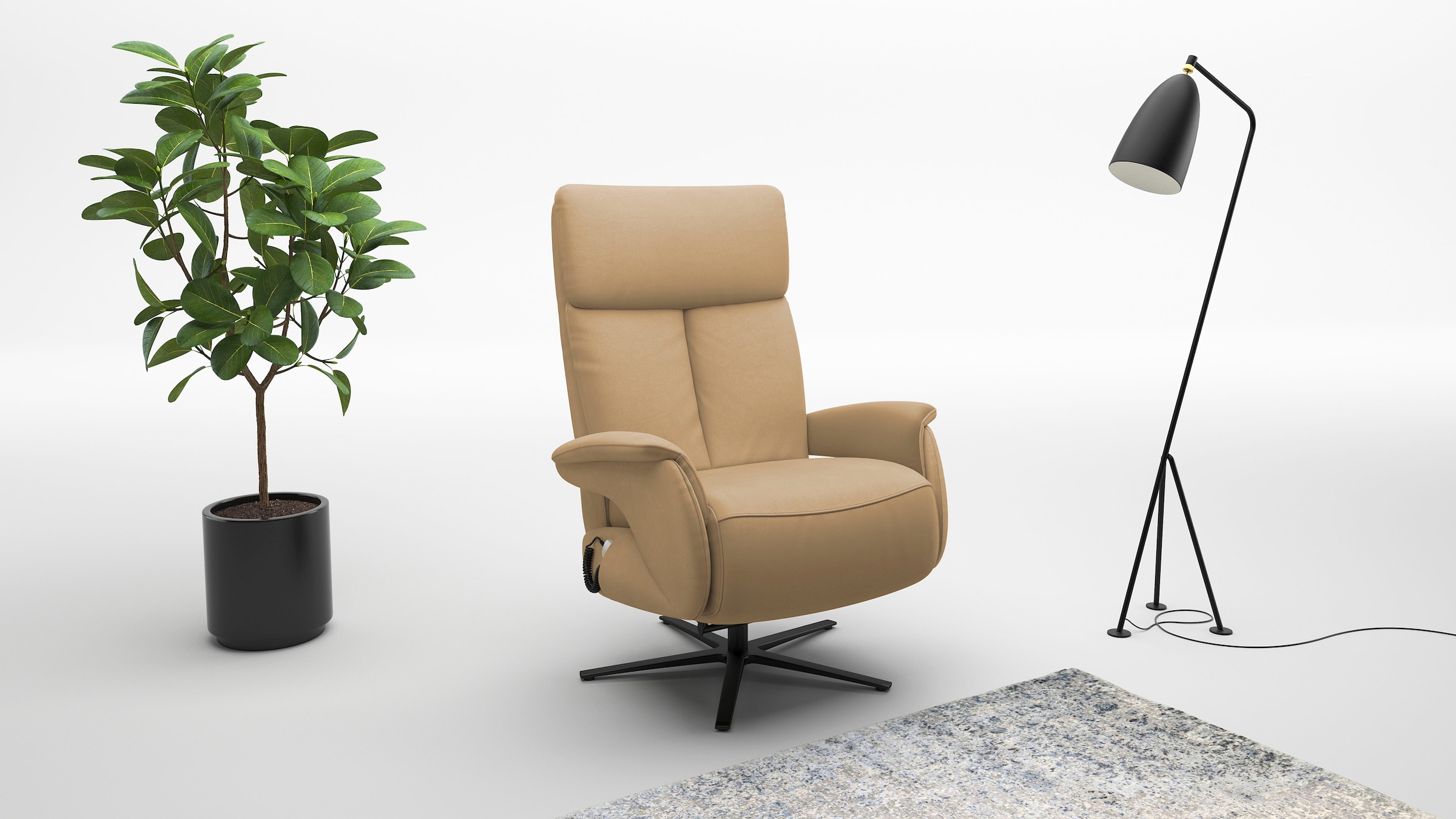 sit&more TV-Sessel "Triple Seven Xtra large, bis 200kg belastbar, mit Herz-Waage Funktion" inkl. Kopfteil- & Drehfunktion, wahlweise mit Akku und Aufstehhilfe