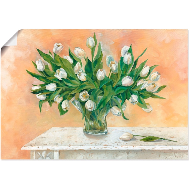 Black Friday Artland Wandbild »Weiße Tulpen II«, Blumen, (1 St.), als  Alubild, Leinwandbild, Wandaufkleber oder Poster in versch. Größen | BAUR