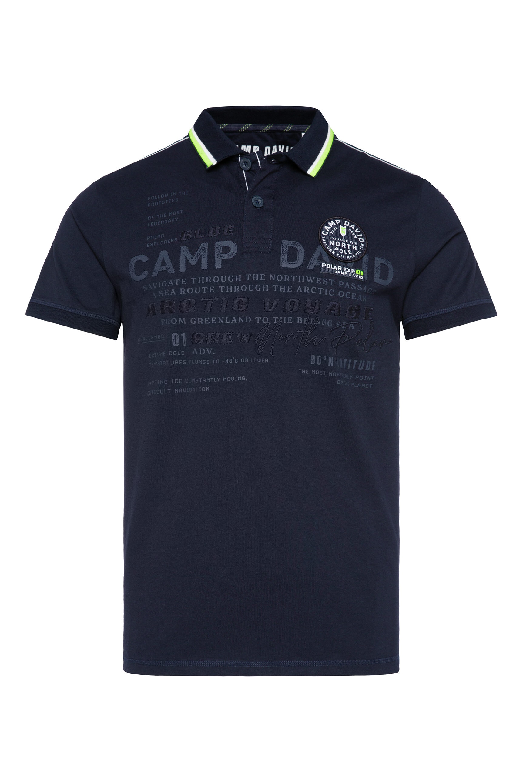 CAMP DAVID Poloshirt, mit Seitenschlitze