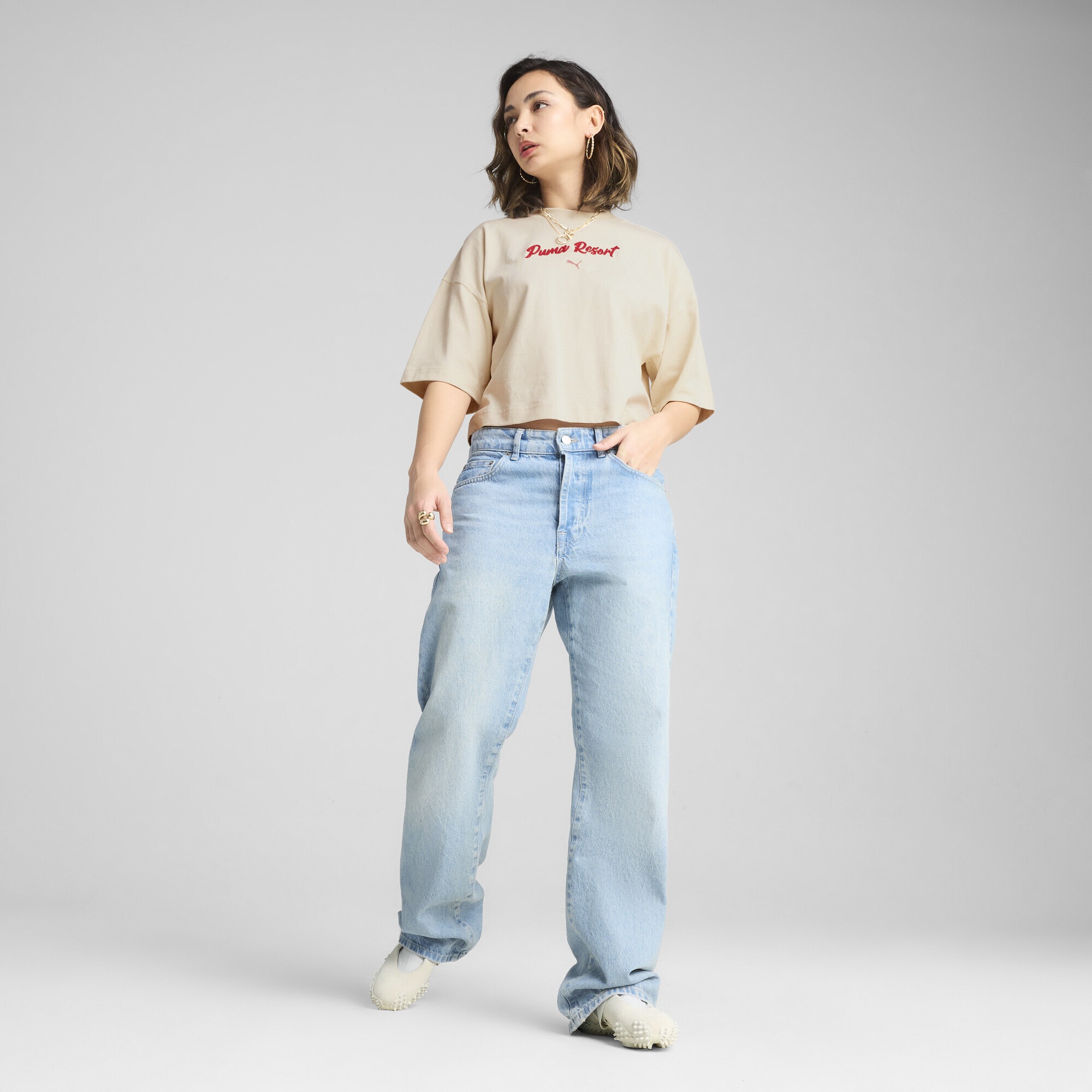 PUMA T-Shirt »PREMIUM ESS Oversized-T-Shirt mit Grafik Damen«
