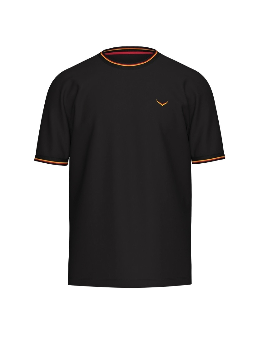 Trigema T-Shirt »TRIGEMA Deutschland T-Shirt mit kontrastfarbigen Bündchen« 1