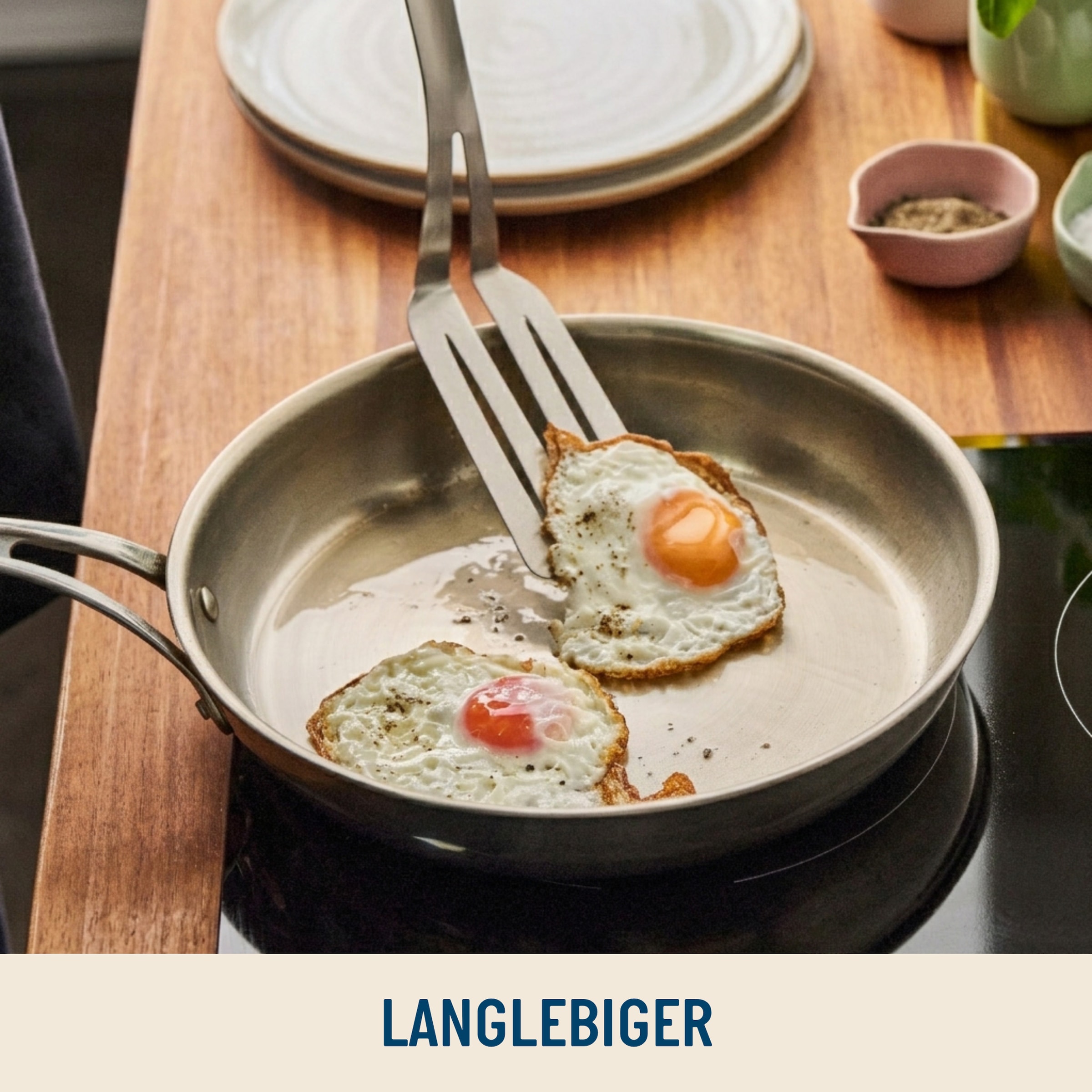 Tefal Bratpfanne »JO Cook's Classics« Edelstahl 1 tlg. Aluminiumkern, 3-Schicht-Material, polierte Edelstahl-Innenfläche