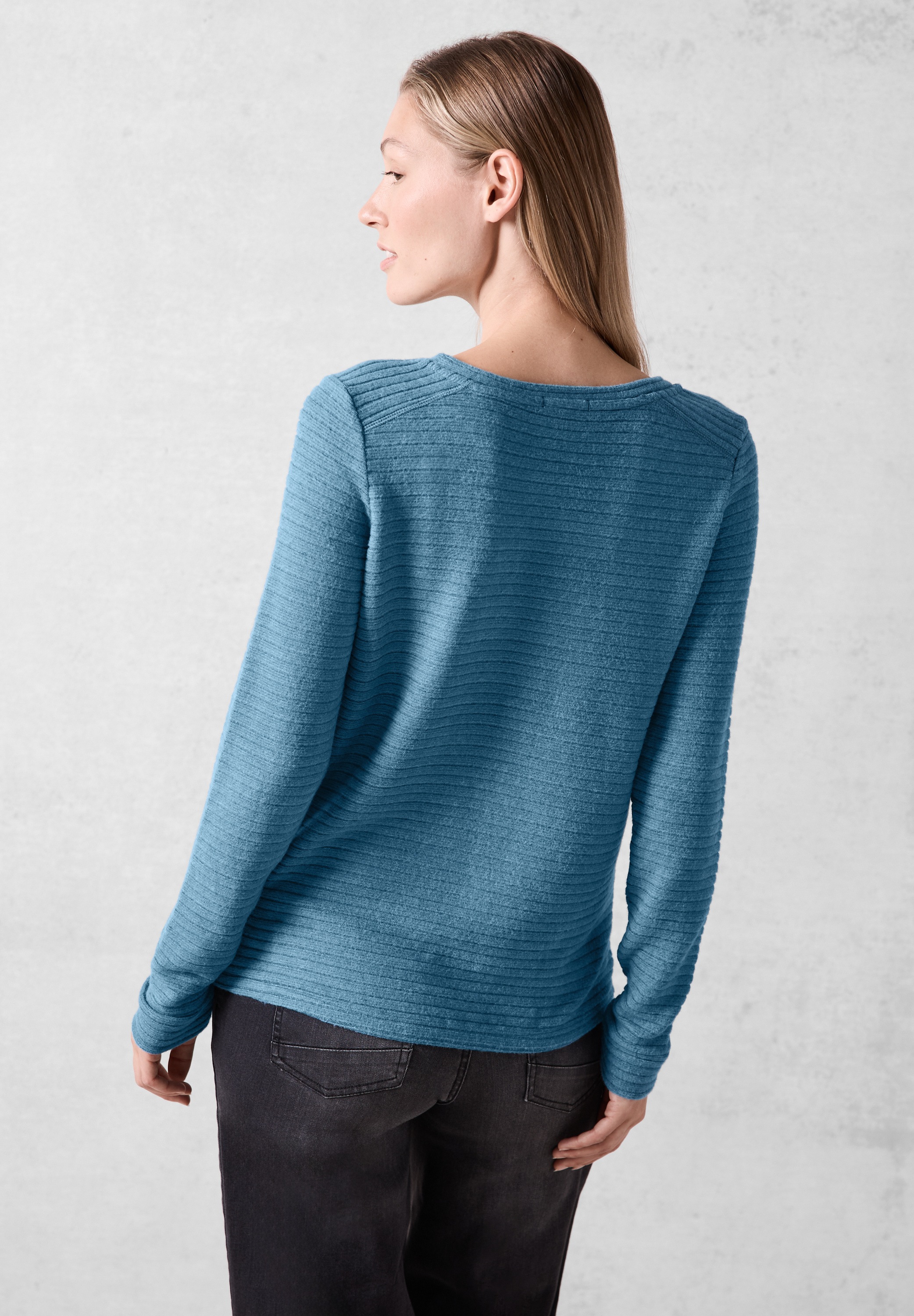 Cecil Langarmshirt, mit Materialmix