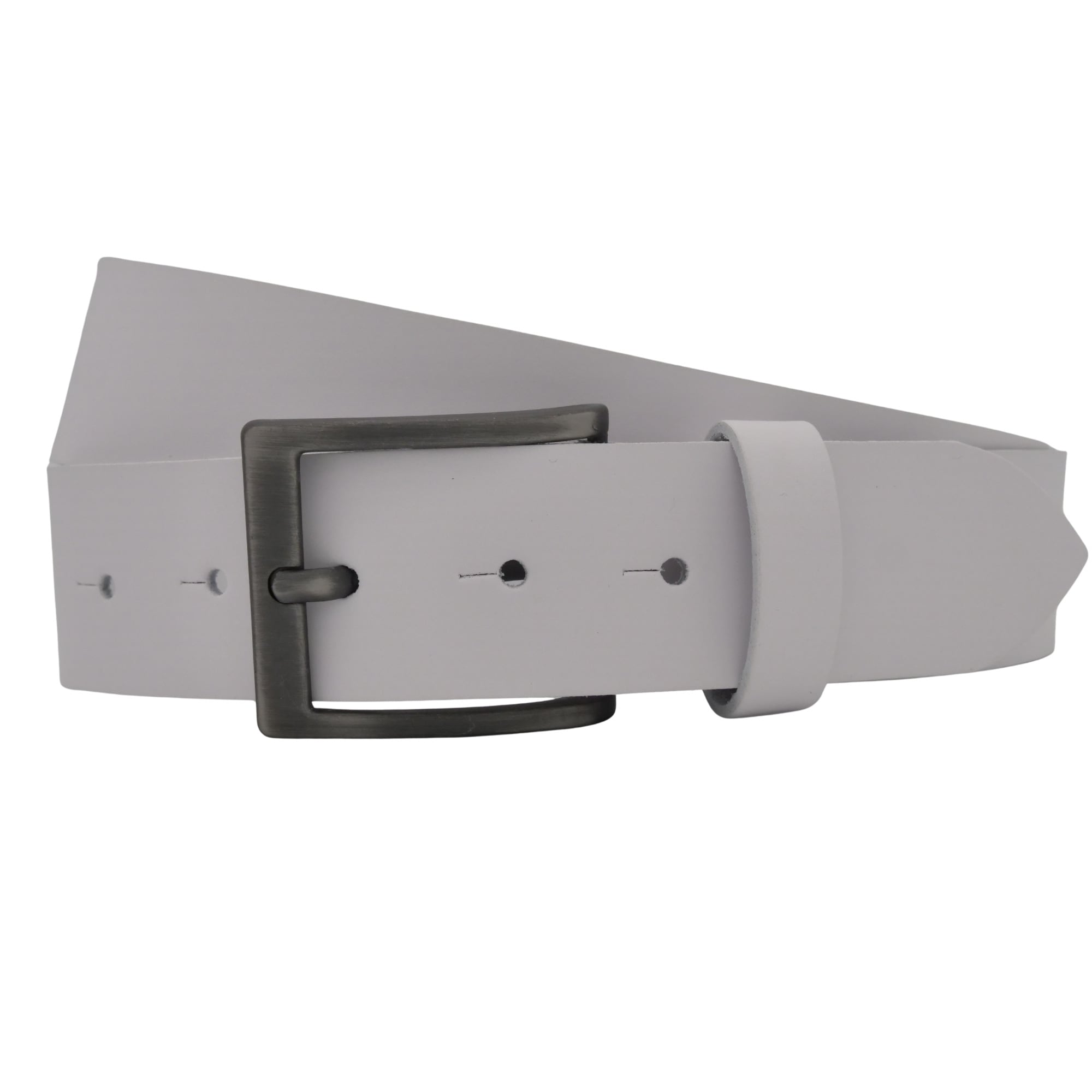 Ledergürtel ANNAMATONI "AnnaMatoni Herren Ledergürtel Zeitloses Design Gürtel 4cm breit", Herren, Gr. TW85 - 100cm Gesamtlänge, weiß 100, 100% Leder, Gürtel Ledergürtel