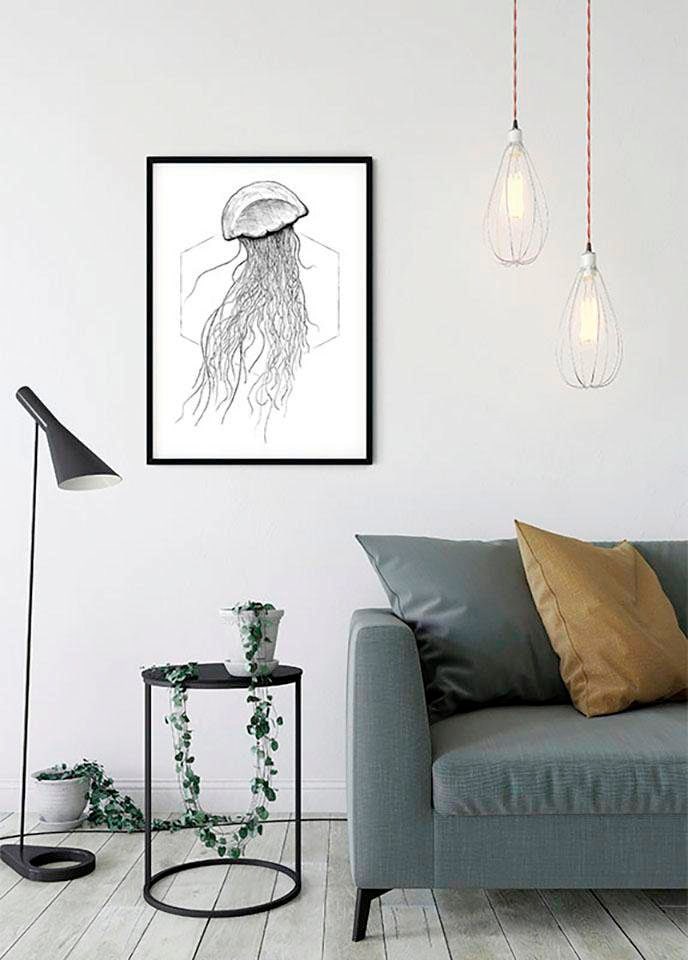 Komar Poster »Jellyfish Schlafzimmer, St.), White«, (1 | Tiere, Wohnzimmer Kinderzimmer, BAUR