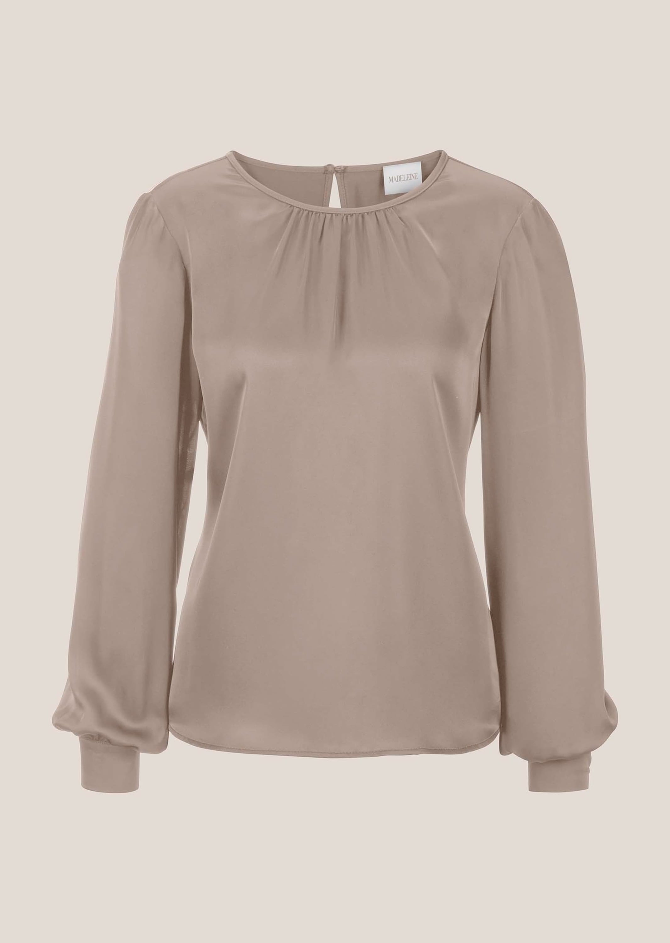 MADELEINE Langarmbluse "Bluse Raffinierte Faltenbluse mit Rundhalsausschnit günstig online kaufen