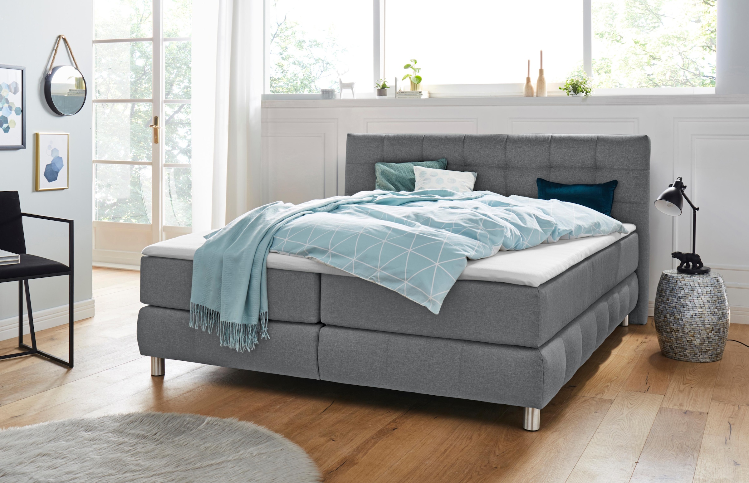 Home affaire Boxspringbett "Salo" incl. Topper, 6 Breiten, 2 Härtegrade, TF günstig online kaufen