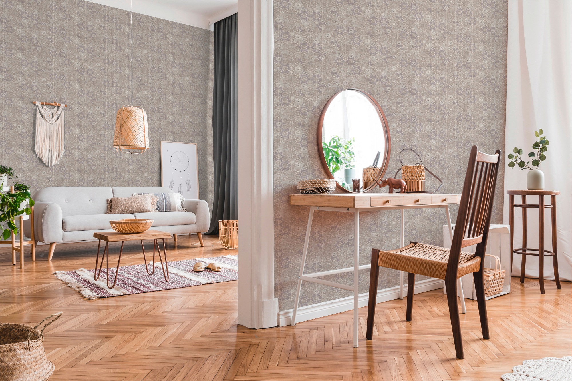 living walls Vliestapete »New Walls Finca Home in Fliesen Optik«, abstrakt-bedruckt-Motiv, Vintage Tapete Fliesen Tapeten Wohnzimmer Schlafzimmer Küche Design