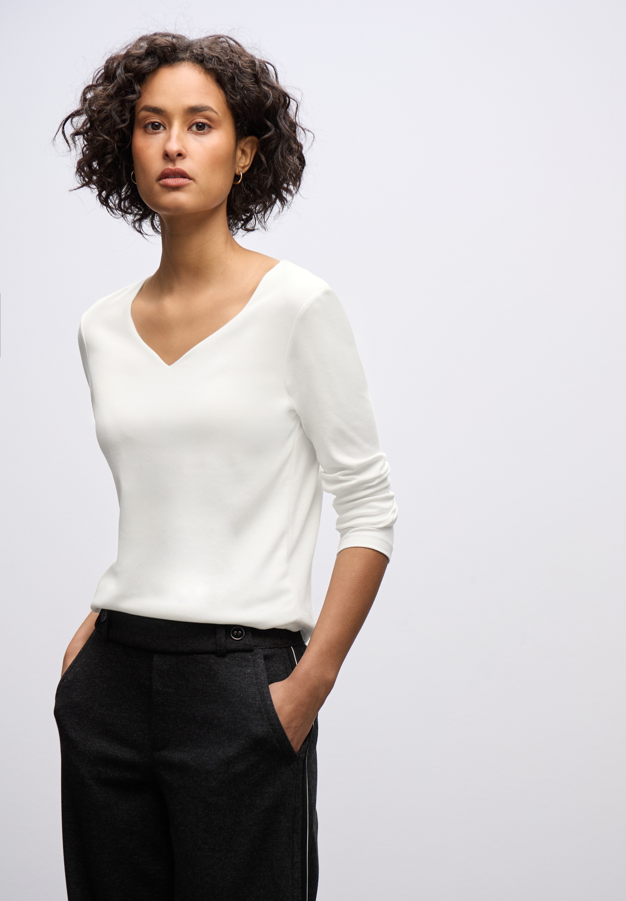 STREET ONE Langarmshirt im soften Baumwoll-Mix