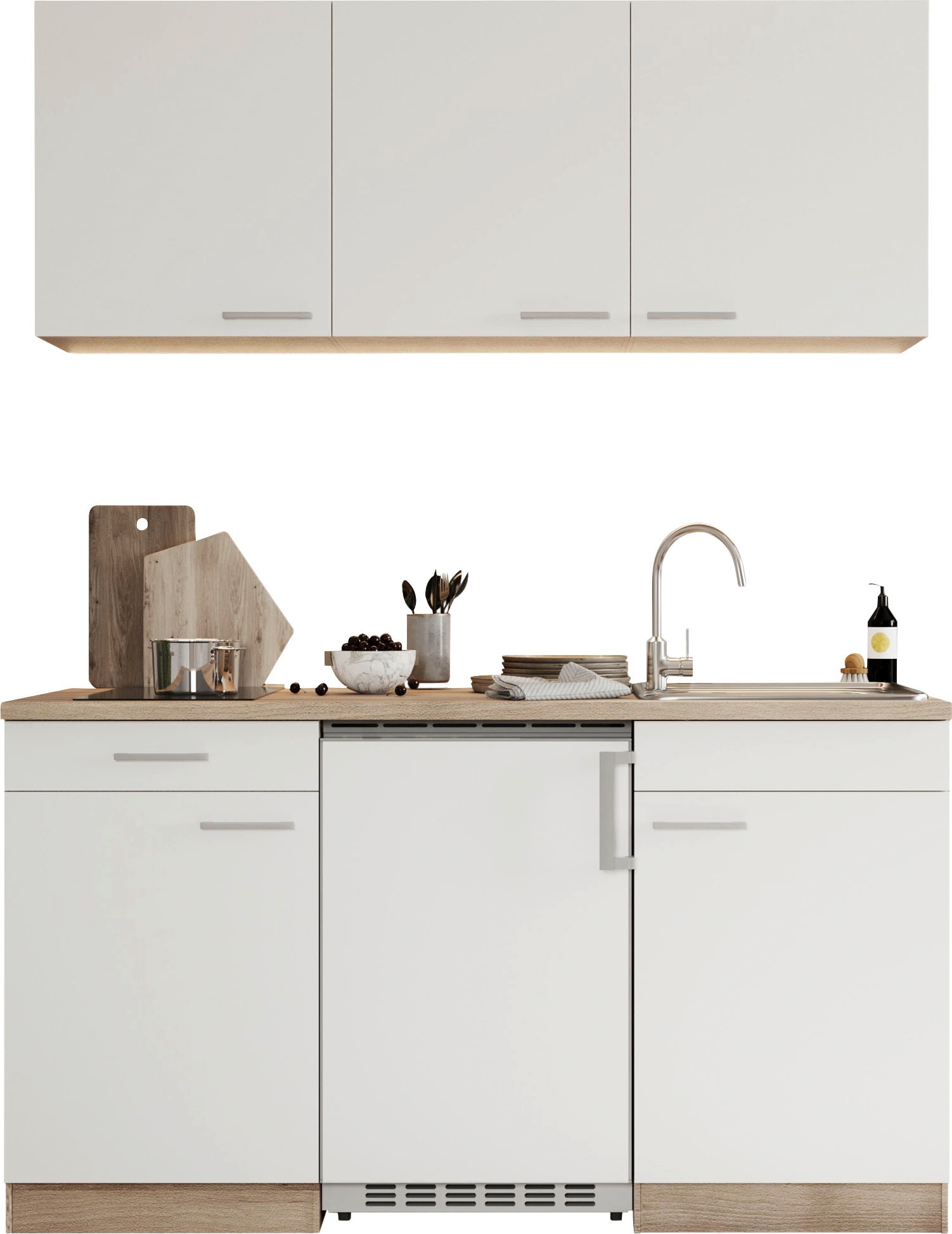 RESPEKTA Pantryküche "Luis, Glaskeramikkochfeld, wahlweise Mikrowelle, Korp günstig online kaufen