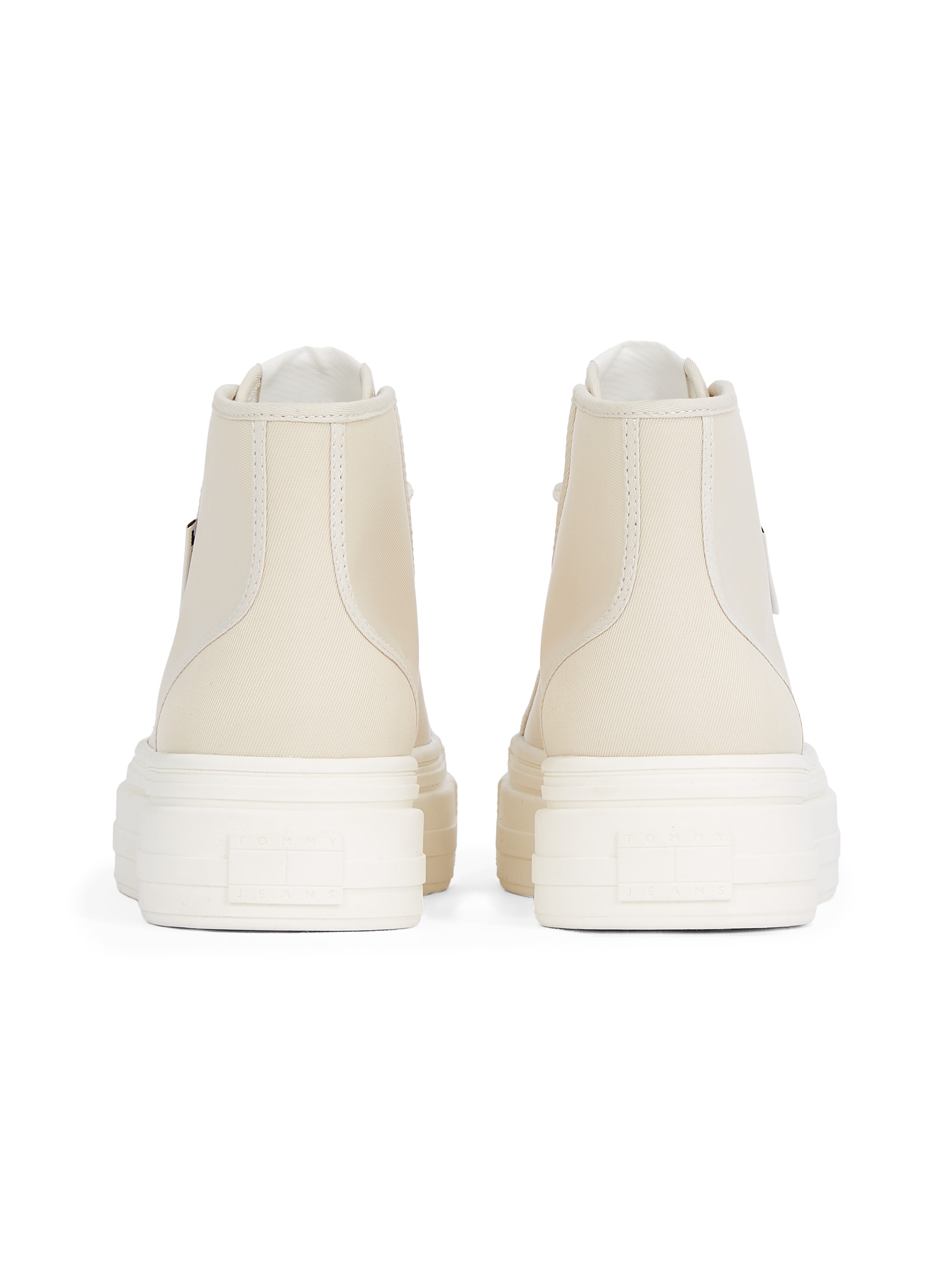 Tommy Jeans Plateausneaker »TJW FOXING FLATFORM SNEAKER HIGH«, Freizeitschuh, Schnürboots, High Top-Sneaker mit Kontrastnähten