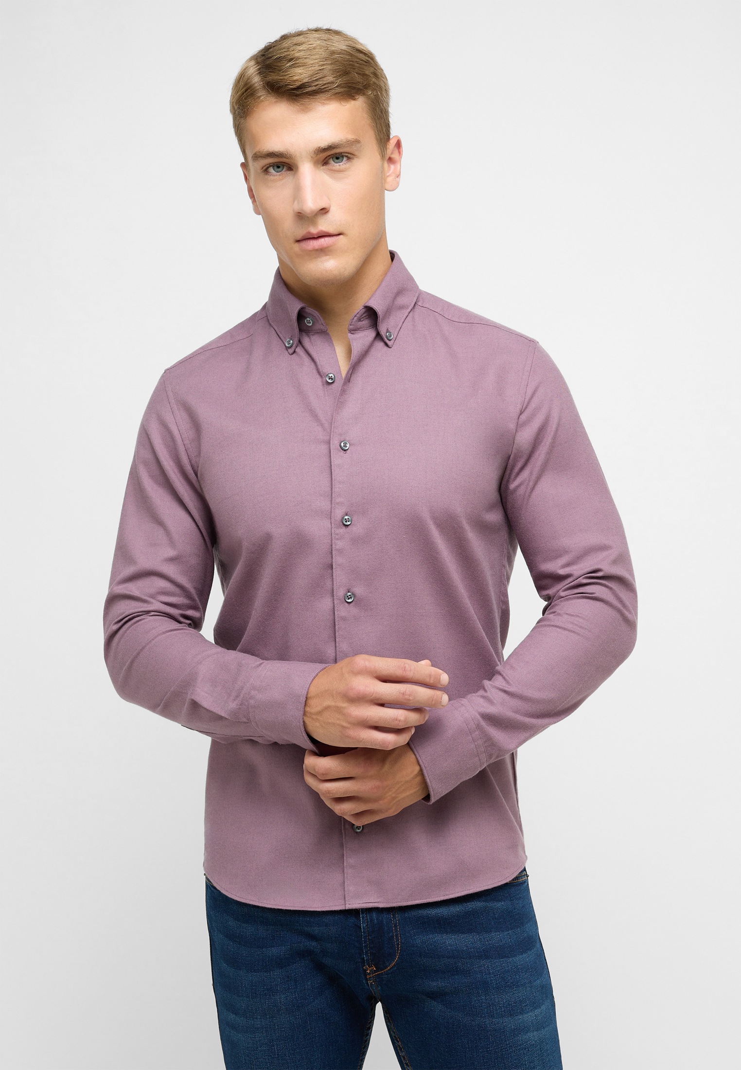 Eterna Langarmhemd "SLIM FIT" EASY IRON (bügelleicht) günstig online kaufen