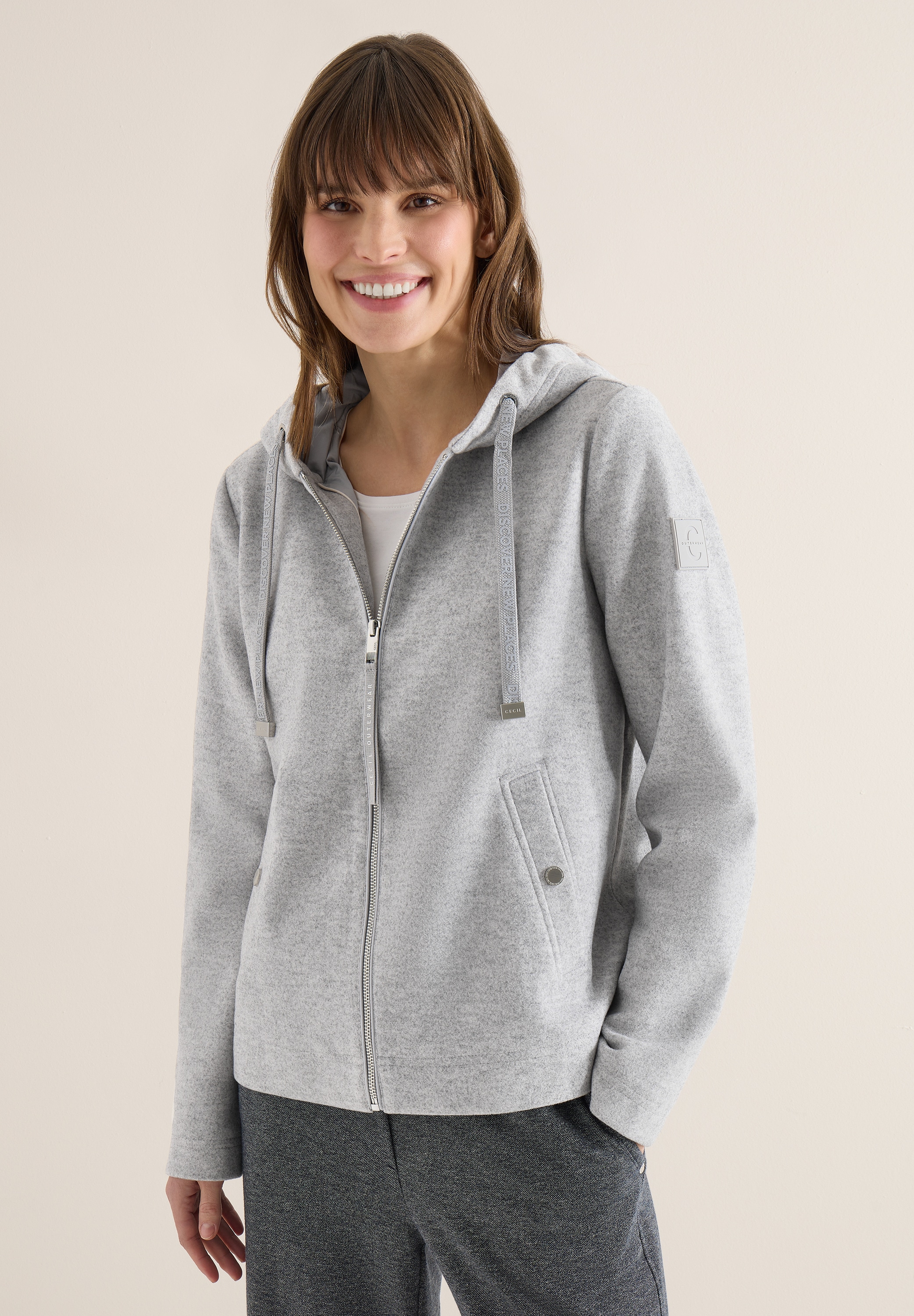 Cecil Fellimitatjacke mit Kapuze in Woll-Optik günstig online kaufen