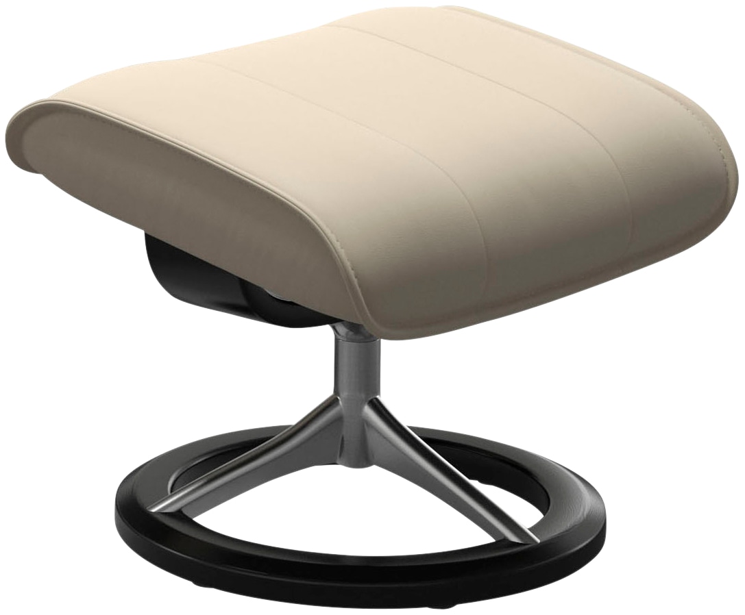 Fußhocker STRESSLESS "Admiral", beige (cream batick), B:55cm H:41cm T:39cm, Leder BATICK: BATICK ist ein leicht korrigiertes, durchgefärbtes und genarbtes Möbelleder, bei dem die meisten Unebenheiten und Spuren in der Regel entfernt wurden., Hocker, Fußho 4