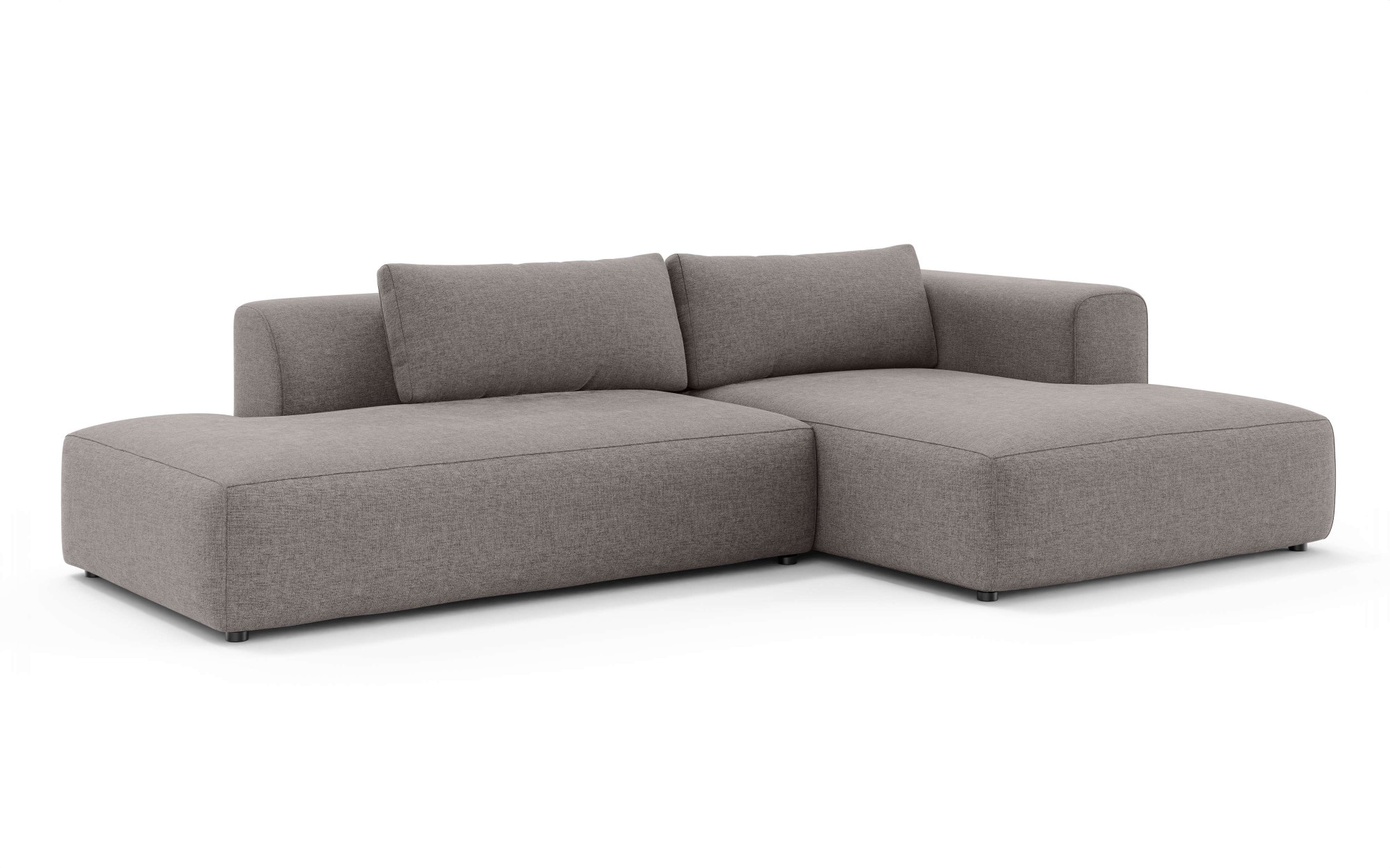 OTTO home Ecksofa »TIARRA Design-Sofa mit Ottomane recht/links bestellbar, Breite 287 cm« L-Form mit hochelastischer Schaum und Wellenunterfederung