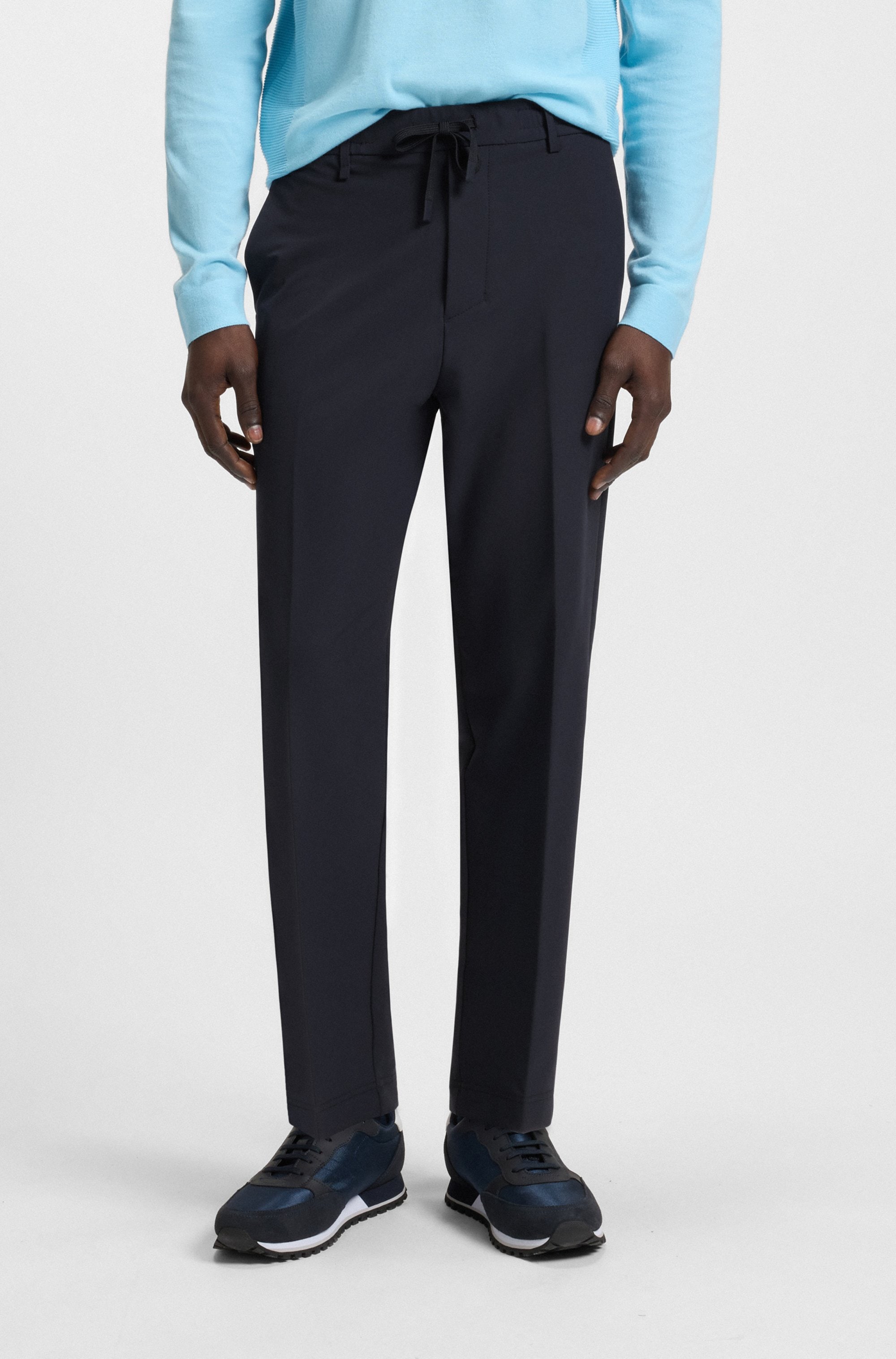 BOSS GREEN Webhose "T Convert" Tapered-fit Hose mit elastischem Bund und Kordelzug