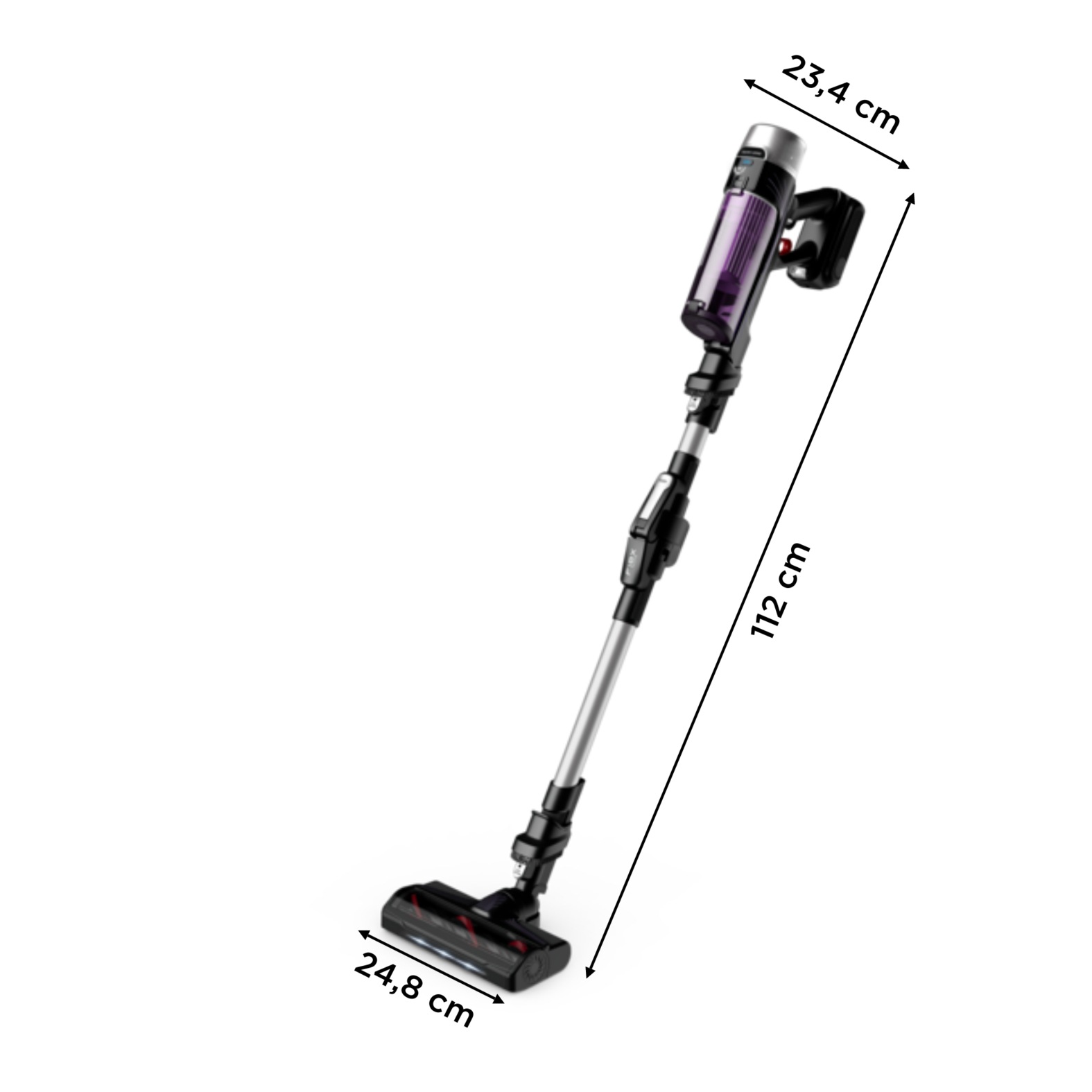 Rowenta Akku-Hand-und Stielstaubsauger »X-Force Flex 9.60 Allergy, kabellos, bis zu 100 Air Watt, ultraleicht«, hohes Fassungsvermögen, Flex-Gelenk, lange Betriebsdauer, RH203A