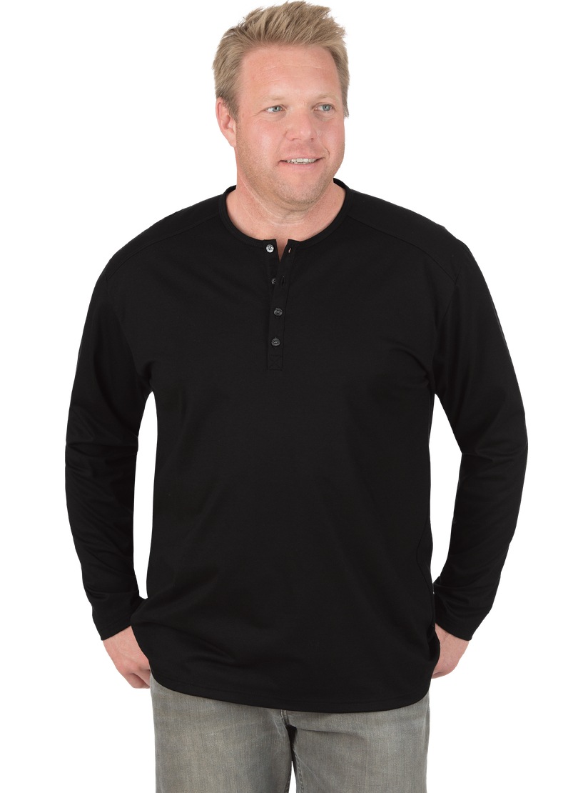 Trigema Longsleeve "TRIGEMA Langarmshirt mit Knopfleiste" 1 Stk. tlg. günstig online kaufen