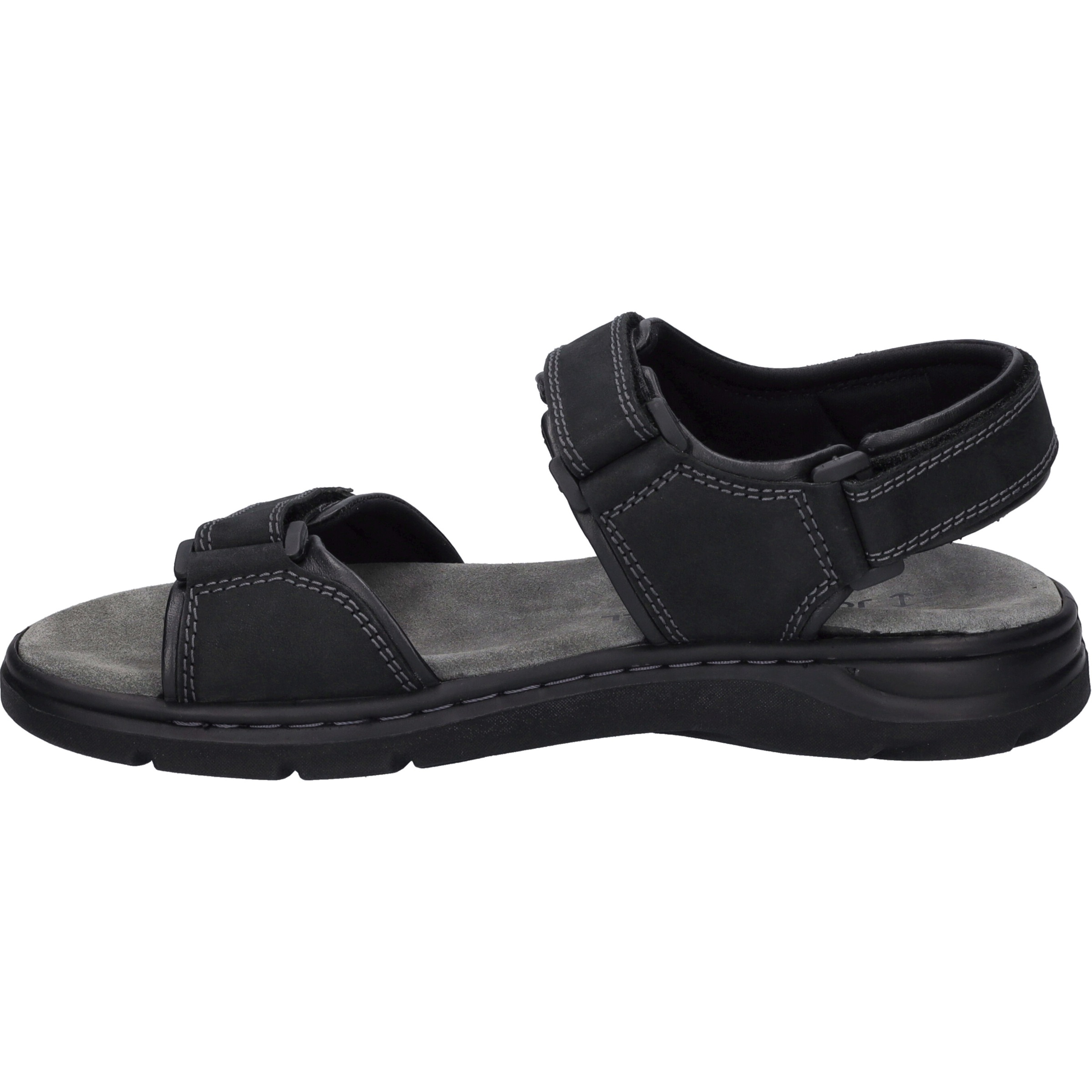 Sandale JOSEF SEIBEL "Marlon 05, schwarz", Herren, Gr. 43, schwarz, Obermaterial: 80% Rindsleder Leather cow. 20% Textilmaterial TEXMAT., Schuhe Sandale 2