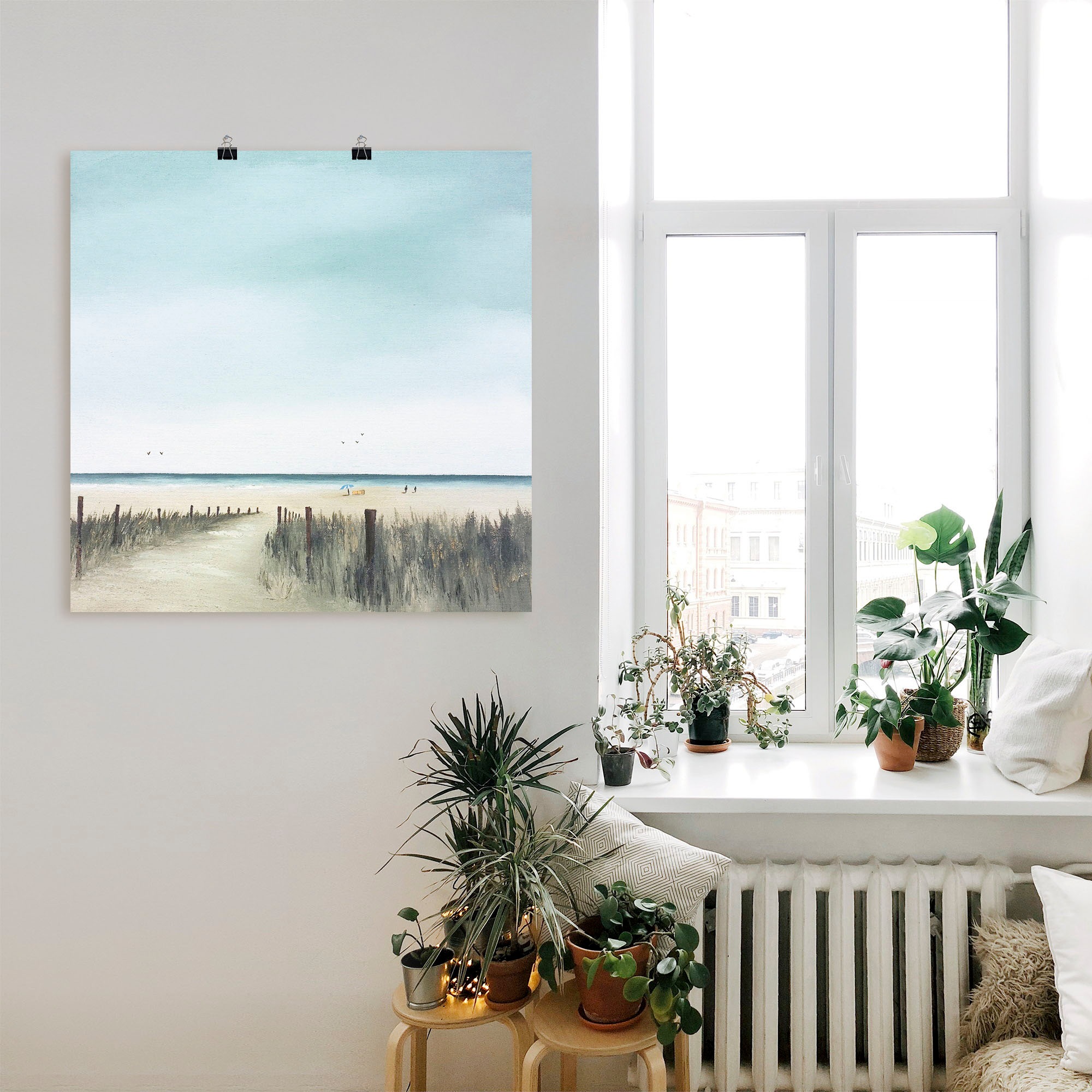 Artland Wandbild »Sonniger Morgen II«, Strand, (1 St.), als Leinwandbild, Poster in verschied. Größen