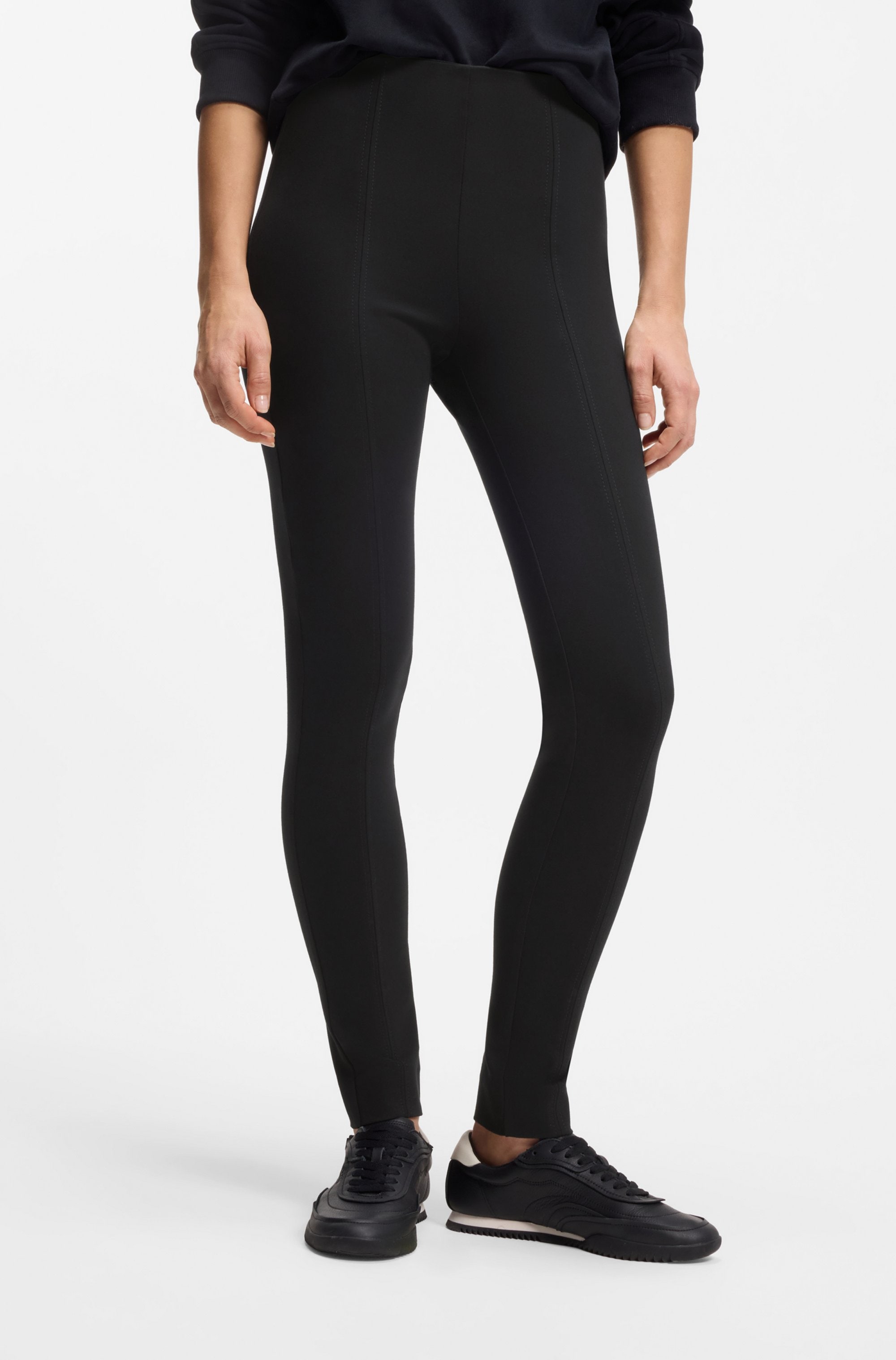 BOSS ORANGE "Tegging Premium Damenmode" im Slim Fit, Leggings aus Punto-Milano-Stoff