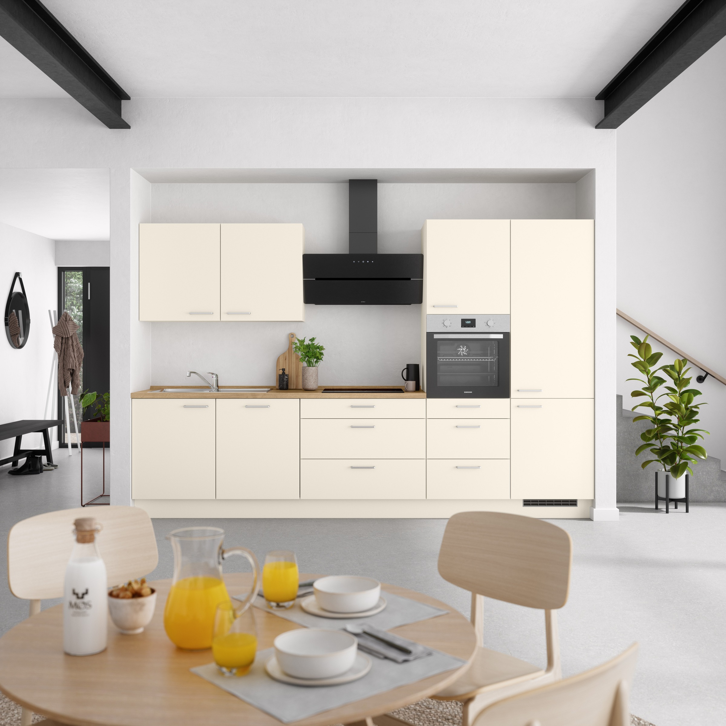 nobilia® Küchenzeile »"Touch II"«, vormontiert, Ausrichtung wählbar, Breite 330 cm, wahlw. mit E-Geräten