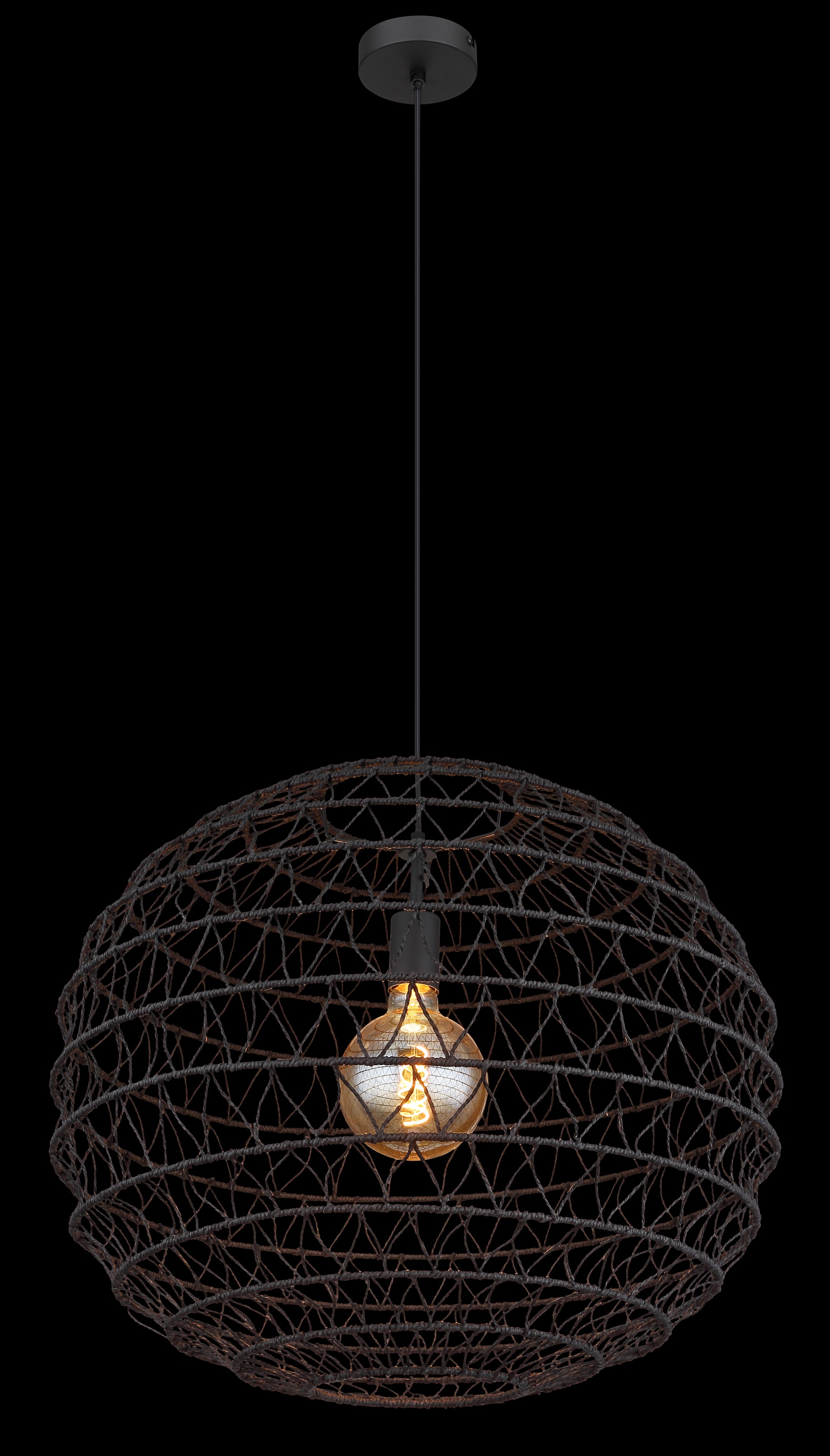 GLOBO LIGHTING Hängeleuchte »SENNI«, Leuchtmittel E27 | ohne Leuchtmittel, Hängelampe/Pendelleuchte/Esszimmer/Wohnzimmer/Esstisch