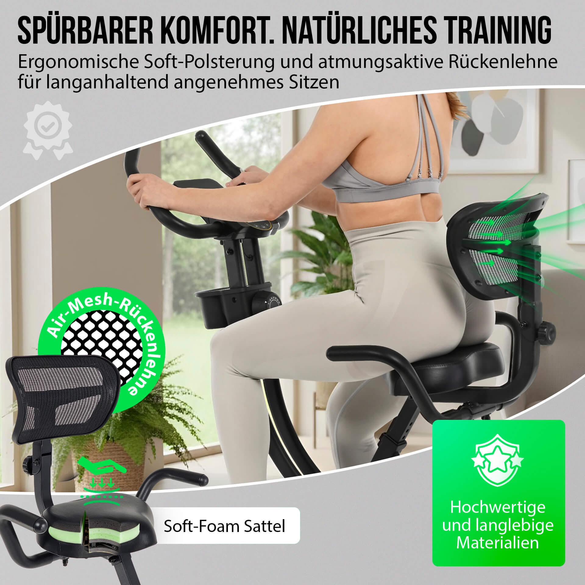 Christopeit Sport® Heimtrainer »S-Bike Velo Fit« 120 kg max. Benutzergewicht, Fahrrad, 14 Widerstandsstufen