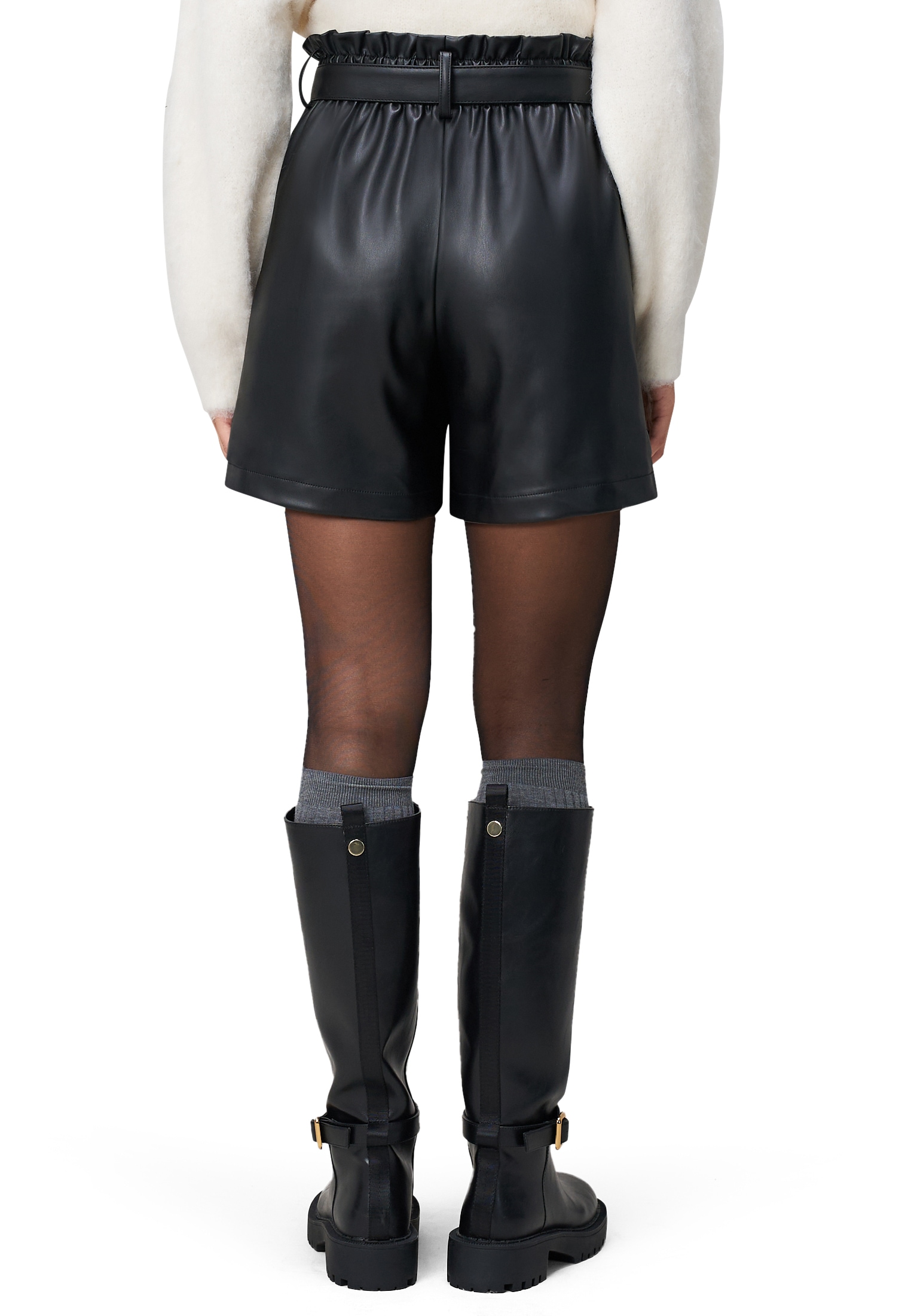 Zero Shorts »Damen Lederoptik mit Bindegürtel«  Gürtel