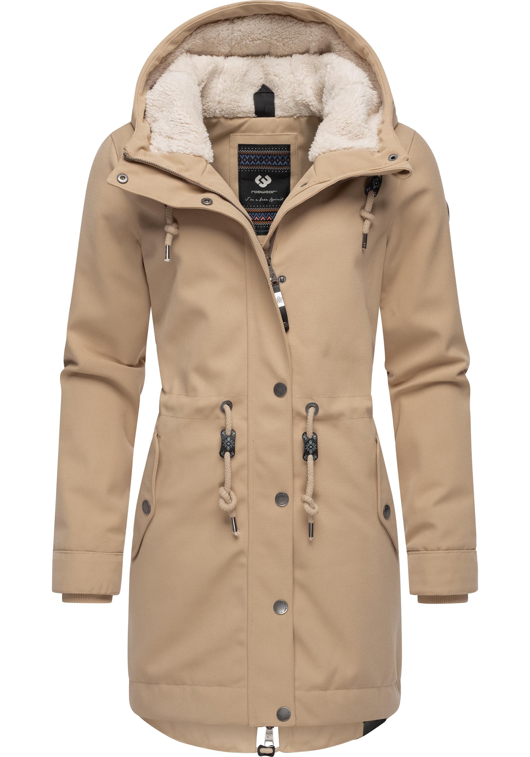Ragwear Kurzmantel »Canny Canvas«, Wasserdichter Damen Wintermantel mit Kapuze