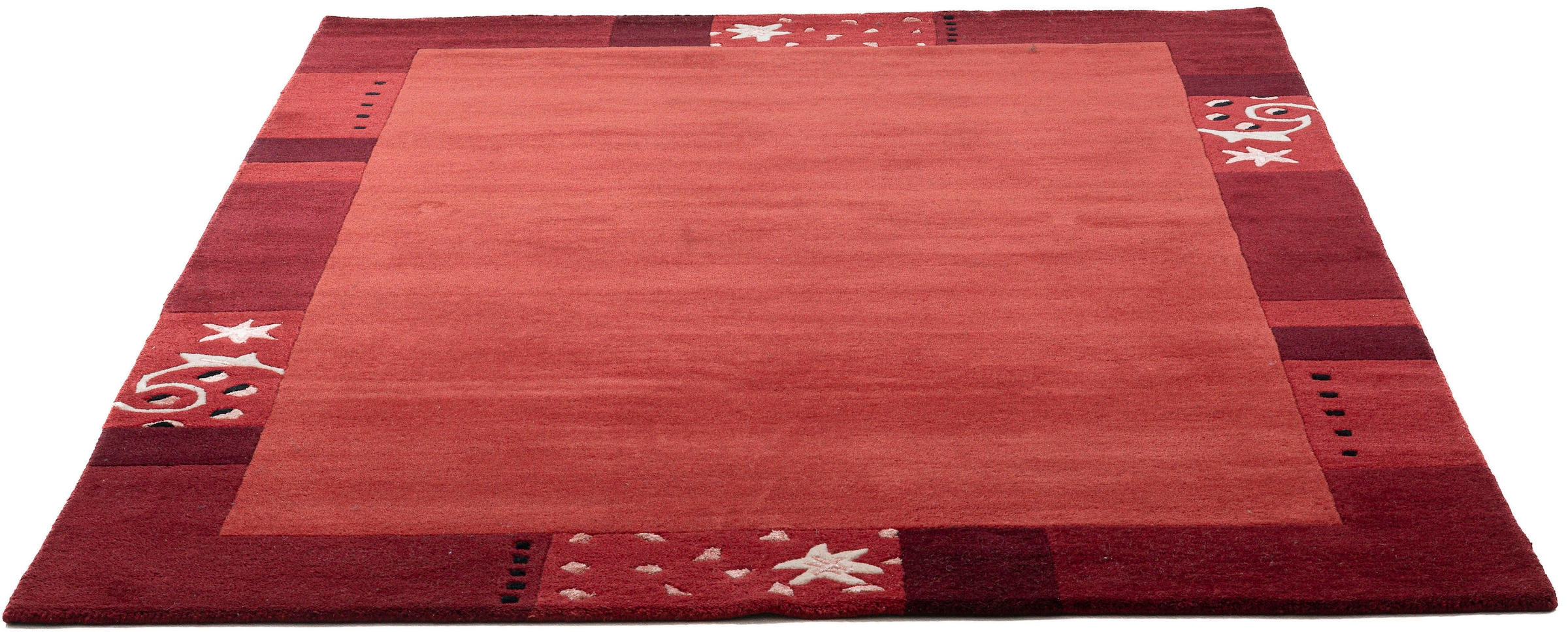 THEKO Wollteppich »Royal Ganges«, rechteckig, 13 mm Höhe, reine Wolle, mit Bordüre, ideal im Wohnzimmer & Schlafzimmer