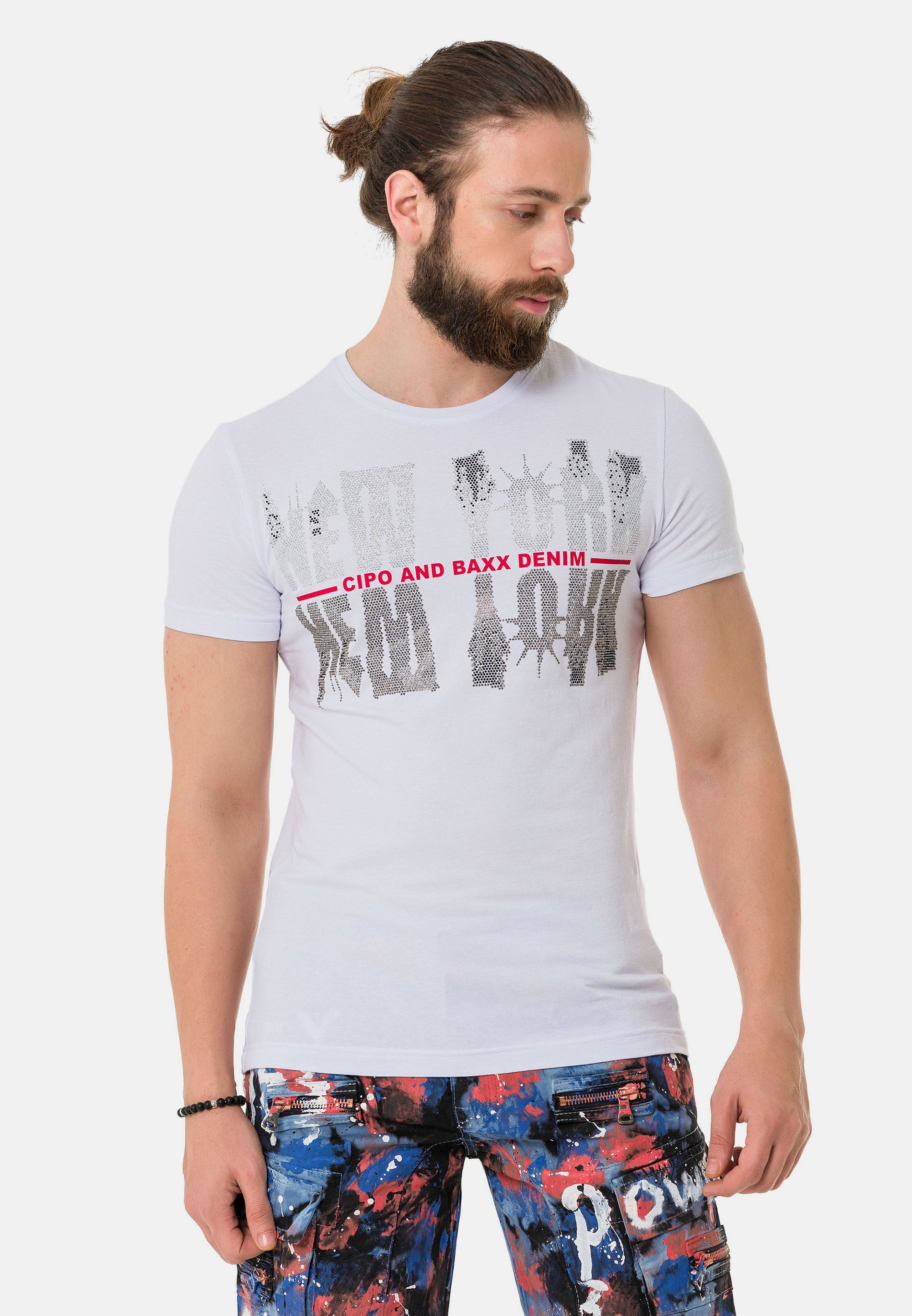 Cipo & Baxx T-Shirt »T-Shirt« mit New York-Motiv
