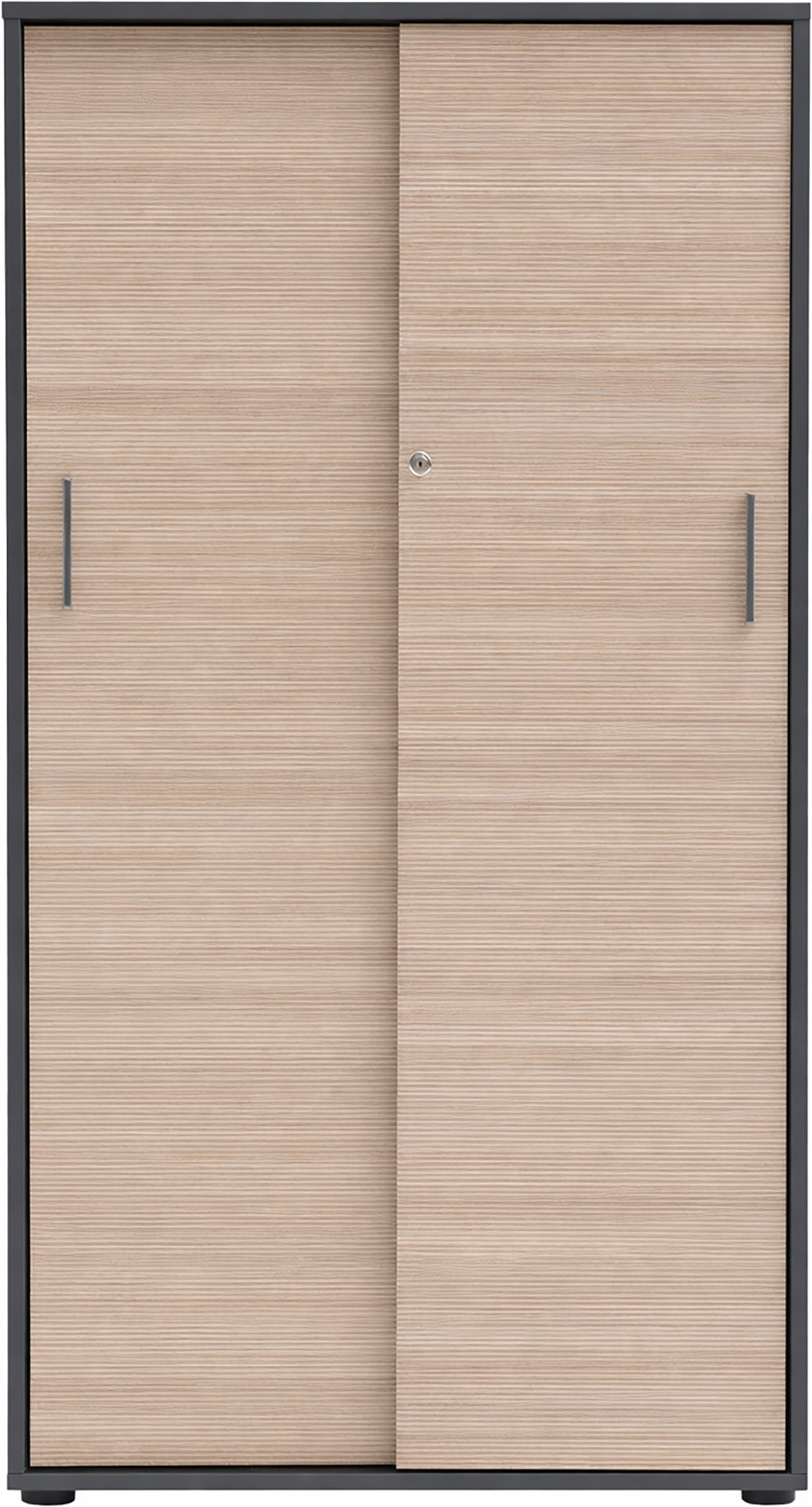 Tchibo - Aktenschrank »Metz« - 80,1x38,2x150cm - silber -