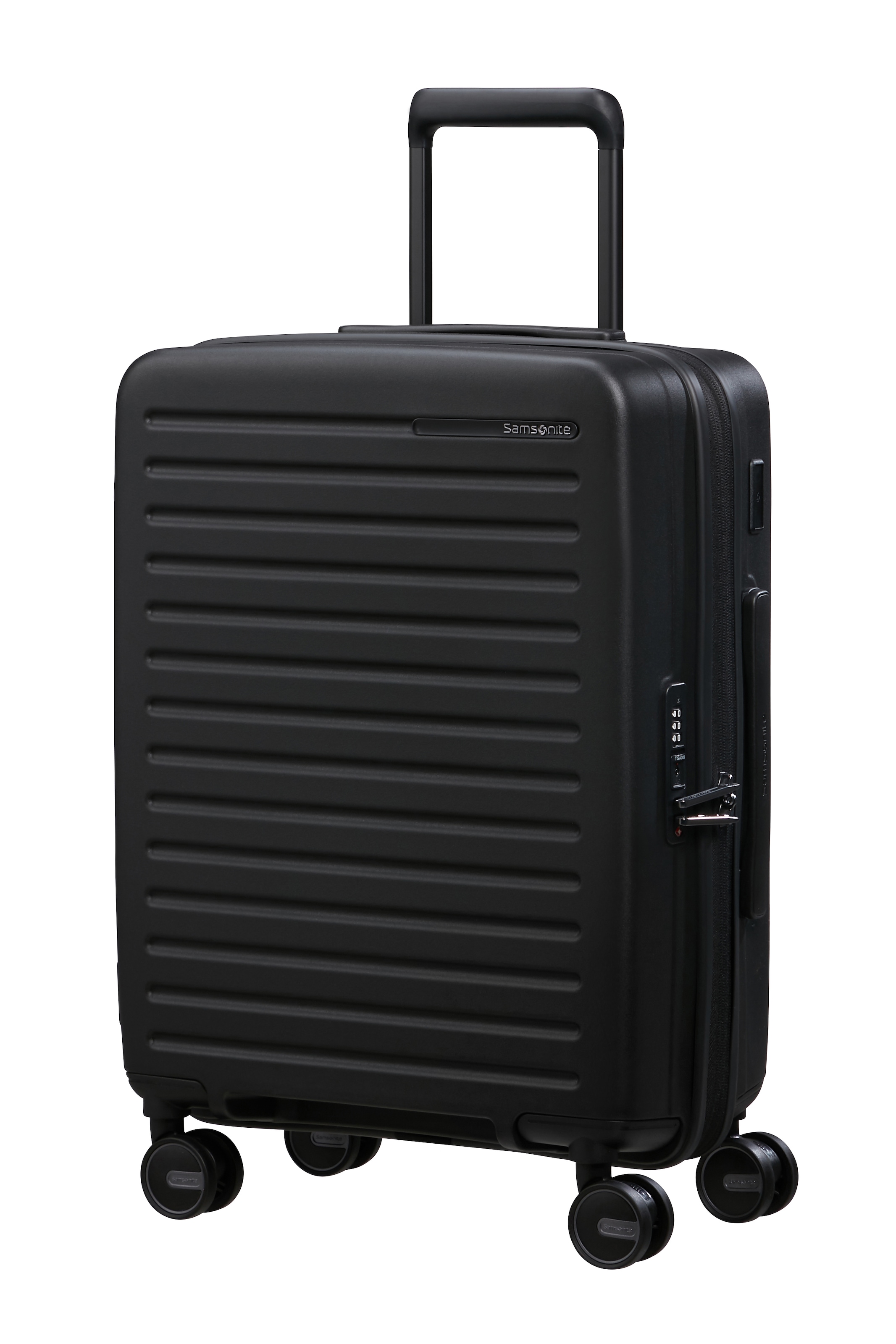 Samsonite Hartschalen-Trolley "RESTACKD" 39 l 4 Rollen mit fester Trennwand und verstellbaren Packgurten