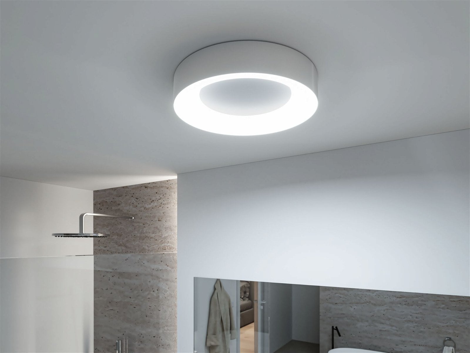 Paulmann LED Deckenleuchte »Selection Bathroom Casca IP44 1x23W 400mm Alu 230V Metall/Kunststoff«, 1 flammig-flammig, WhiteSwitch