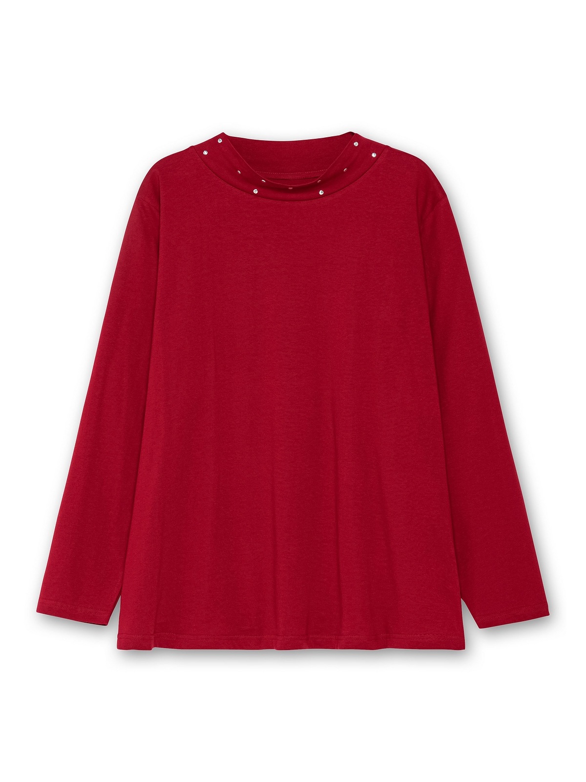 Sheego Langarmshirt »Große Größen«, mit Stehkragen und Glitzerdetails