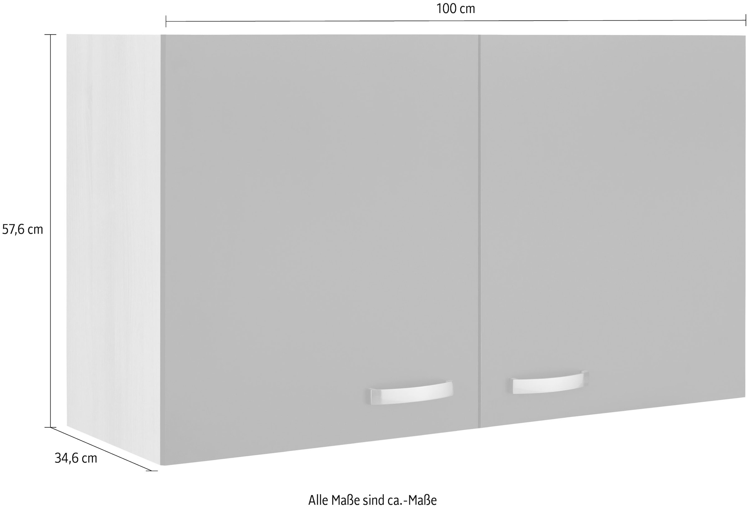 Hängeschrank cm Metallgriffen, »Faro«, Breite 100 OPTIFIT kaufen BAUR | mit