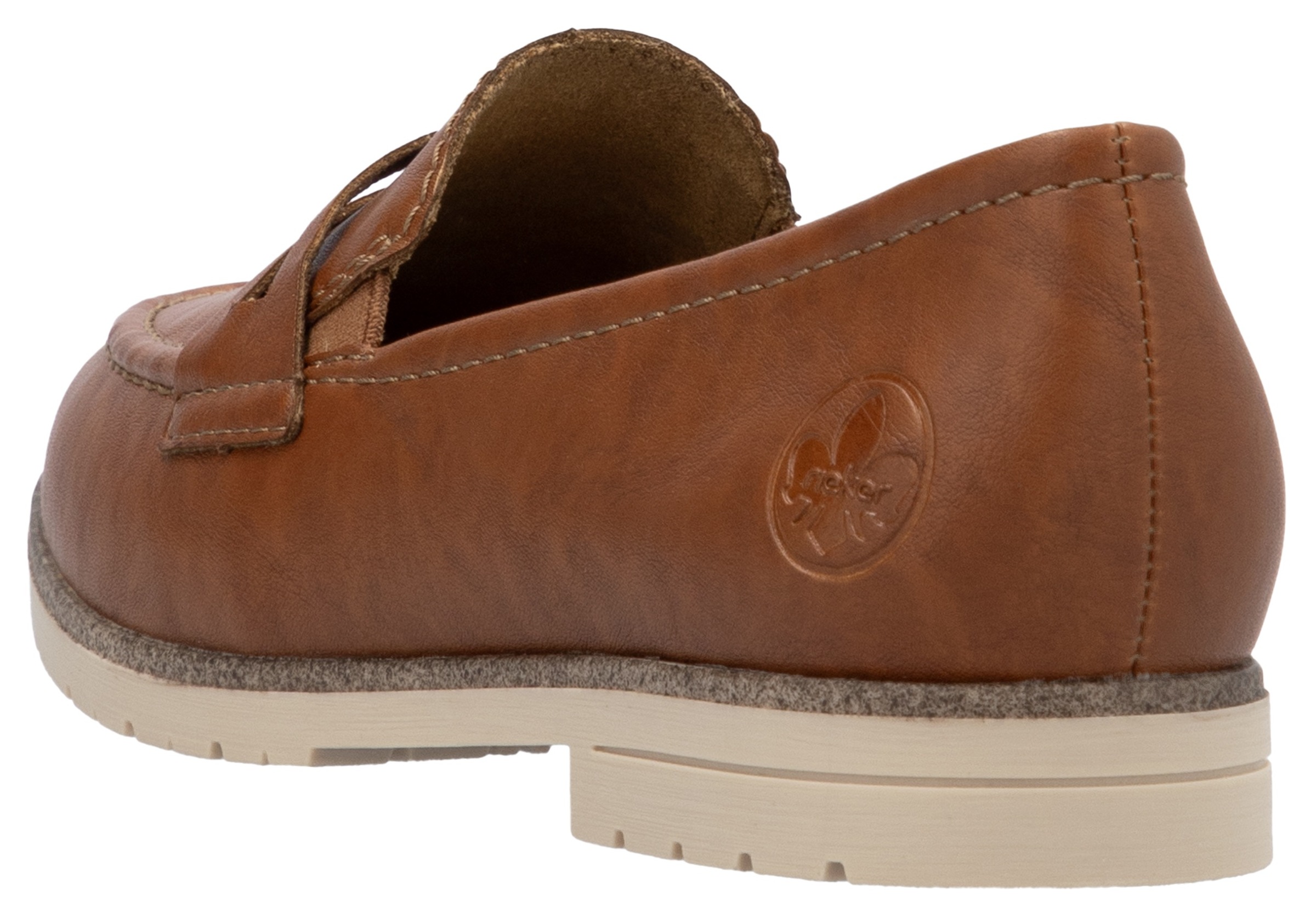 Rieker Slipper, Business Slipper, Mokassin, Schlupfschuh mit profilierter Laufsohle