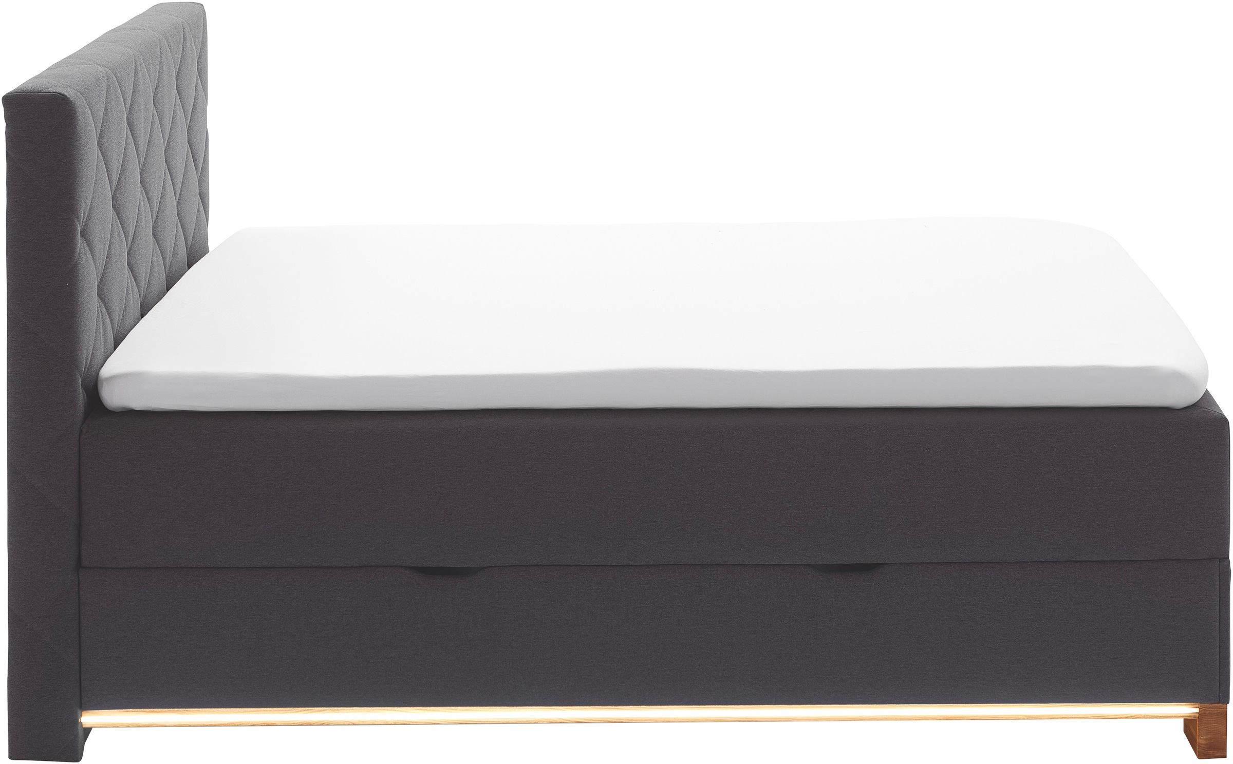 meise.möbel Boxspringbett »Messina«, inkl. Bettkasten, LED-Beleuchtung und Topper