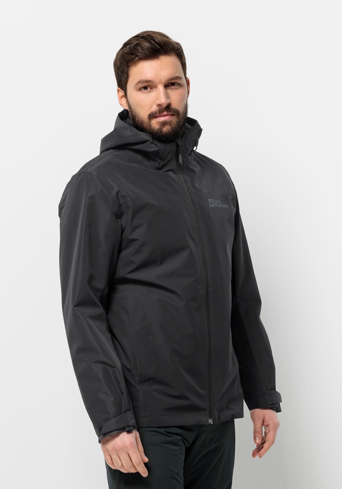 Jack Wolfskin 3-in-1-Funktionsjacke »TAUBENBERG 3IN1 JKT M«, (2 teilig), mit Kapuze