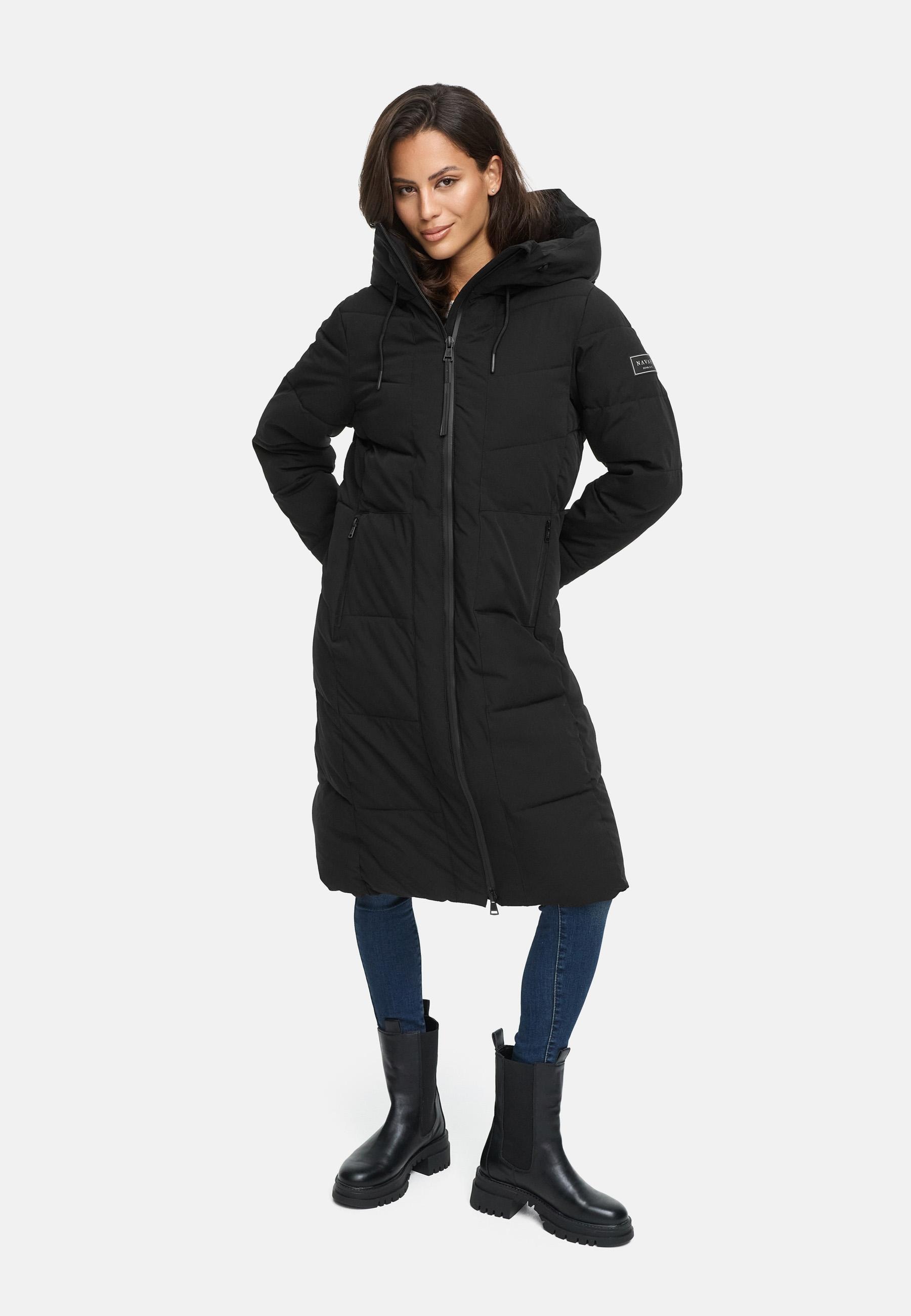 Navahoo Steppmantel »Schokokuss XIV«, Warmer Damen gesteppter Wintermantel mit Kapuze
