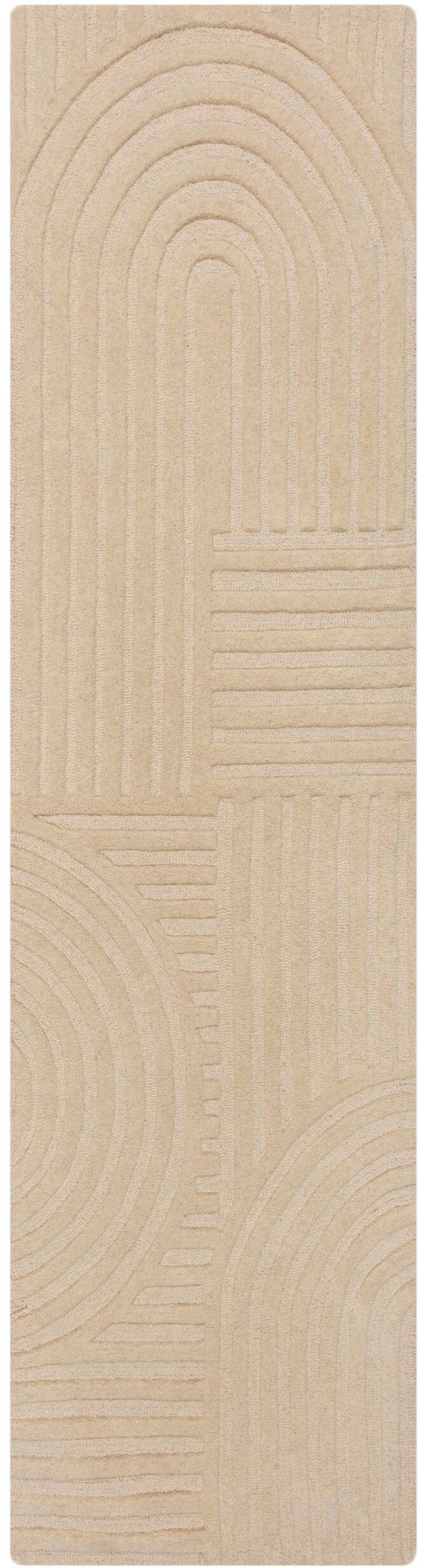 FLAIR RUGS Wollteppich "Zen Garden, modern & mit Linien" 10 mm Höhe 100% Wo günstig online kaufen