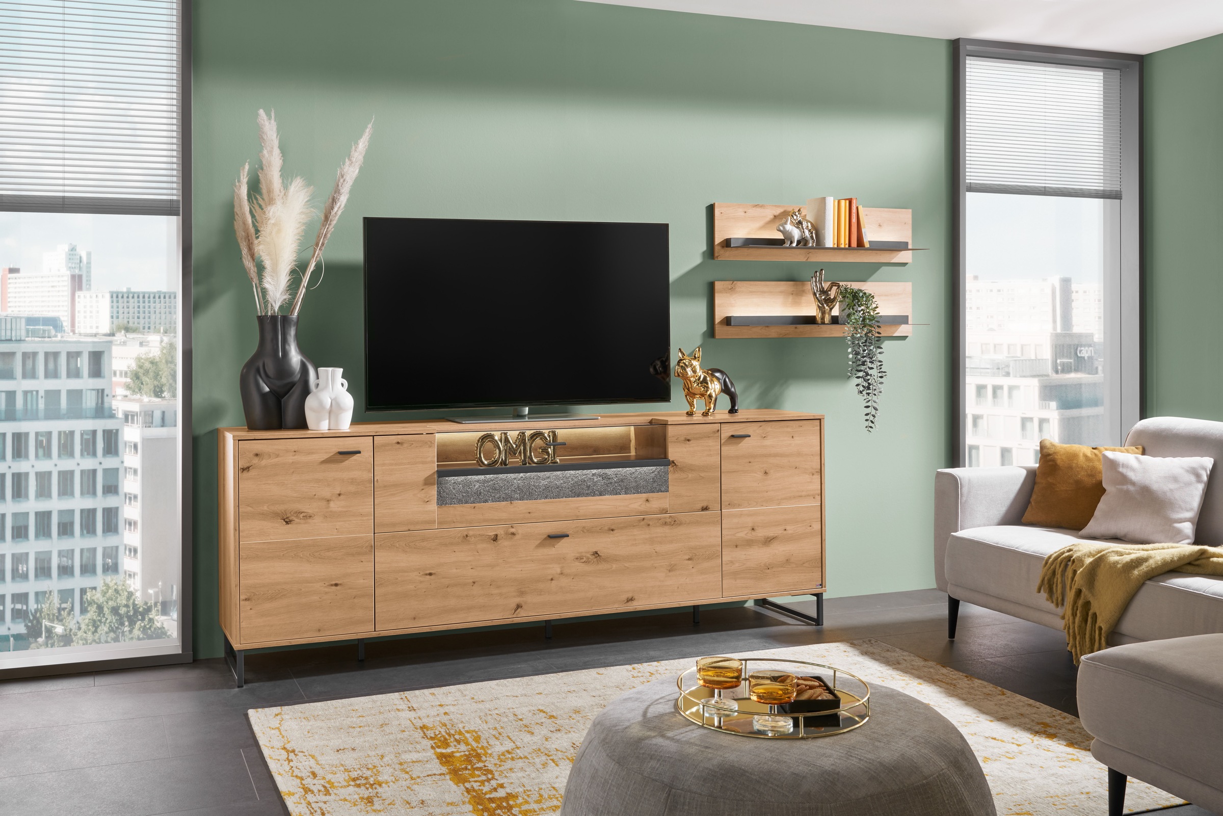 set one by Musterring Wandboard, (1 St.), inkl. LED-Beleuchtung, Breite 100 oder 150 cm, zwei Farbvarianten